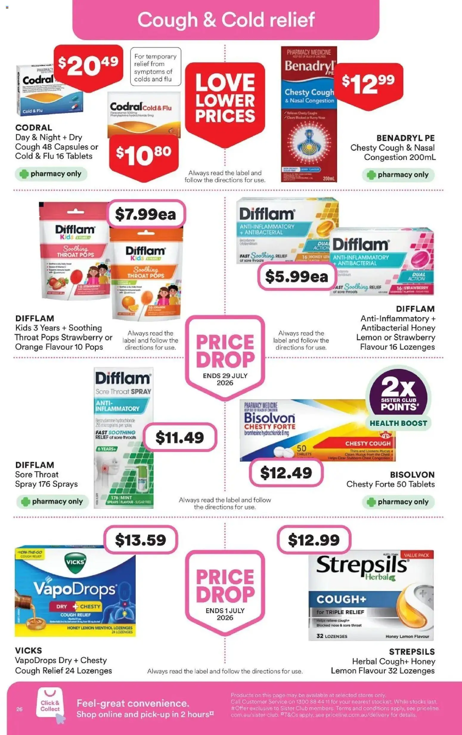 Priceline Pharmacy catalogue - valid from 20.05.2026 | Page: 26 | Products: Couch, Honey, Sugar, Herbal