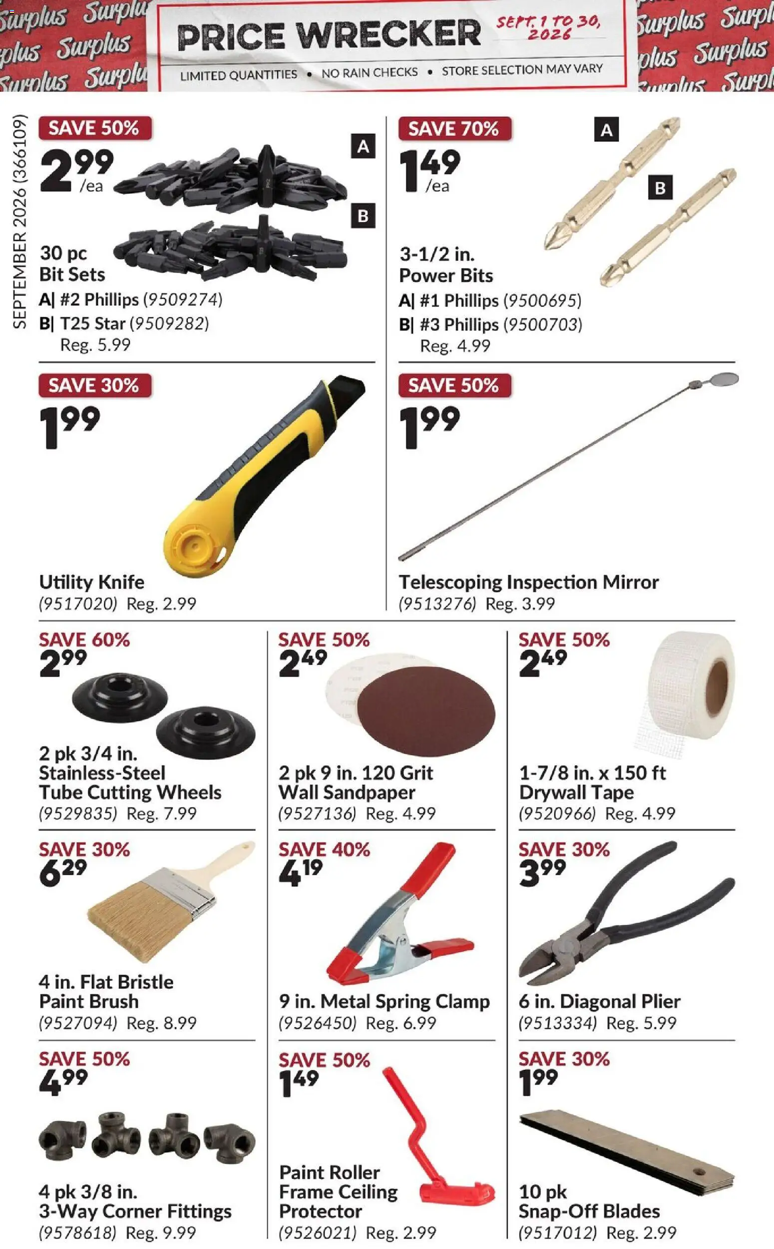 Princess Auto flyer valid from Sep 1, 2026 | Page: 27 | Products: PC, Brush, Mirror
