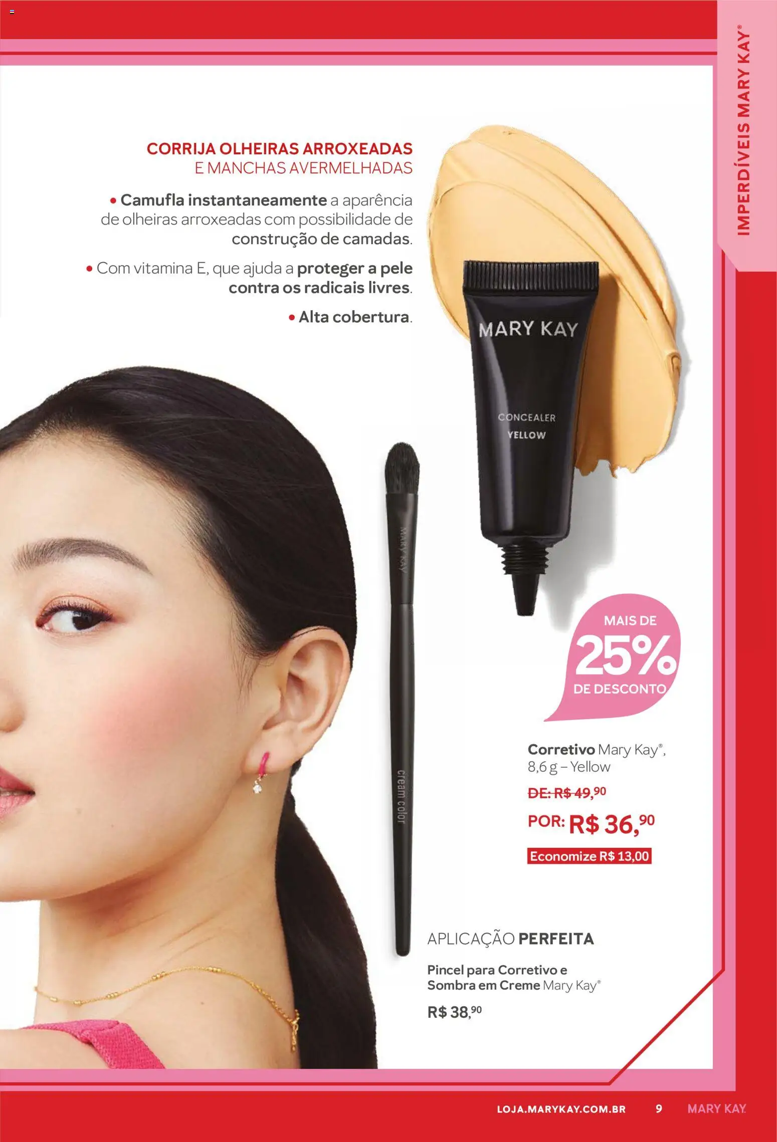 Mary Kay Folheto - válido de 01/03/2026 | Página: 9 | Produtos: Corretivo, Pincel, Creme