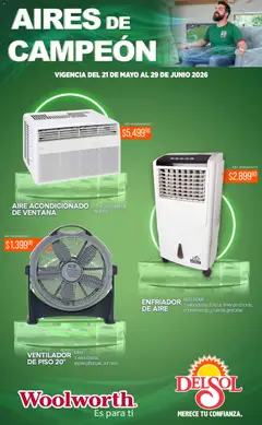 Vista previa de Del Sol y Woolworth katalog Aires de Ahorro, nuevo folleto de la tienda, válido en México a partir del 21.05.2026