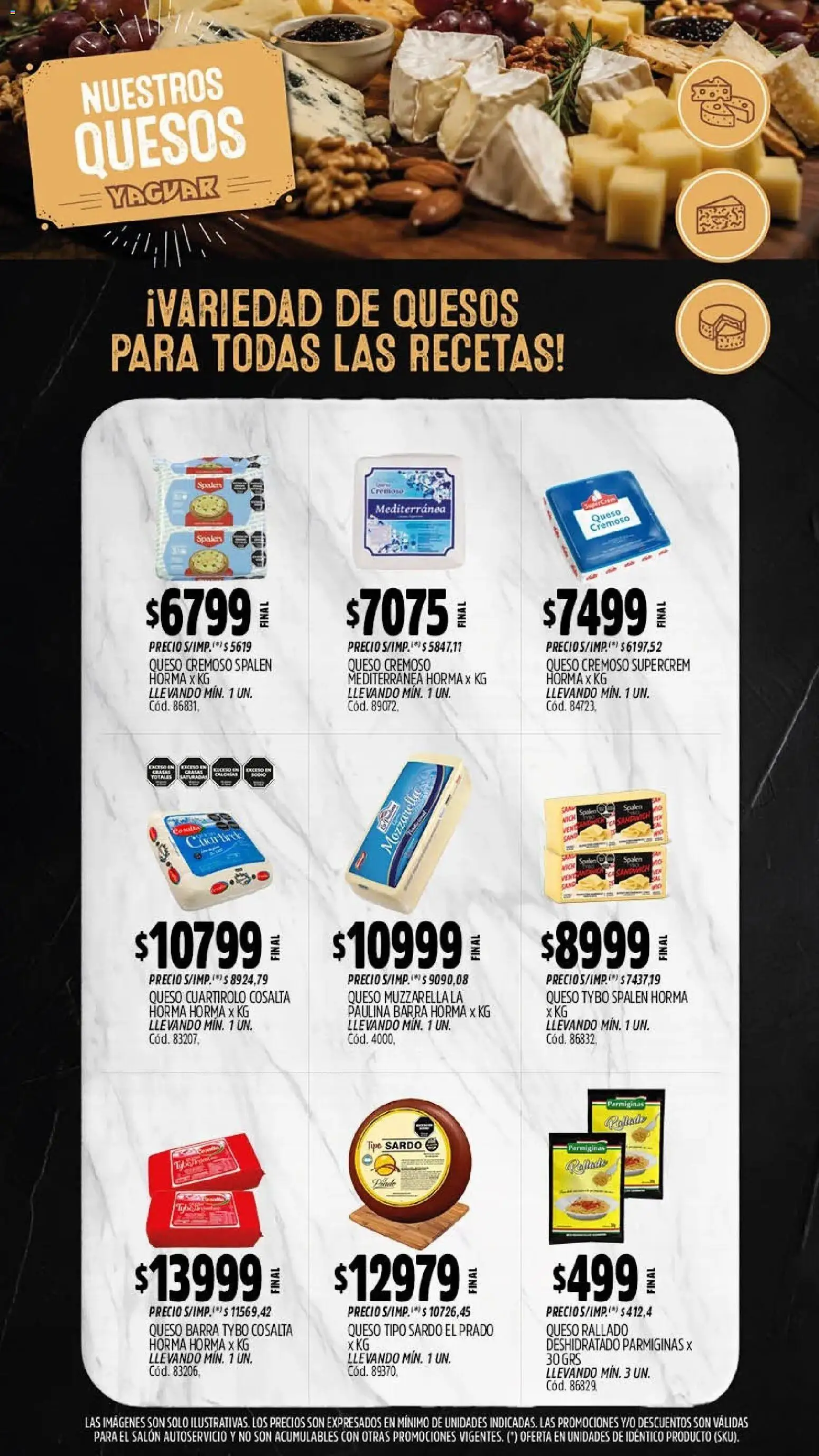 Yaguar - Oferta Semanal Salta │ válido desde el 17/07/2026 | Página: 8 | Productos: Mozzarella, Queso rallado, Queso