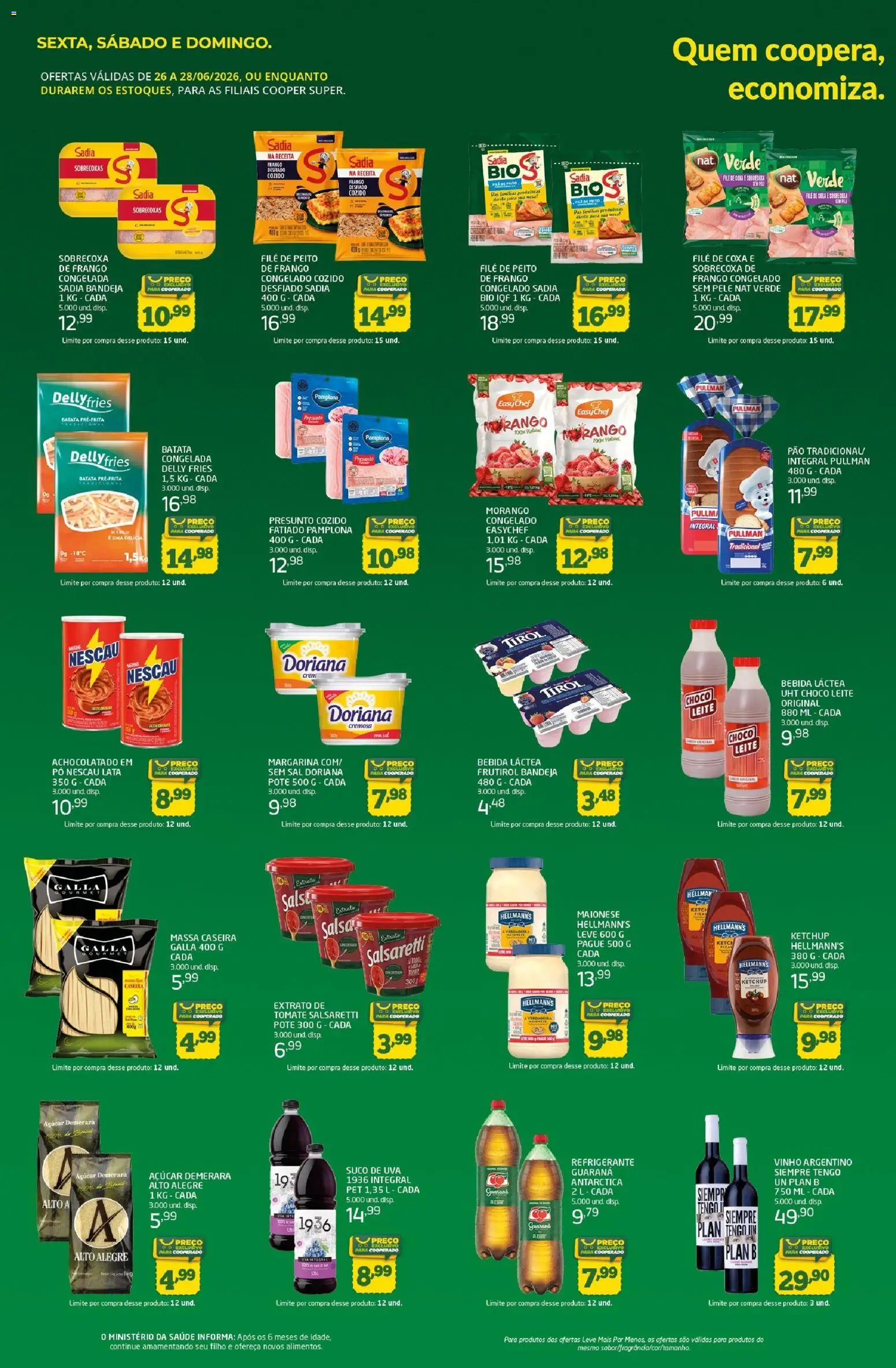 Cooper Folheto - válido de 26/06/2026 | Página: 2 | Produtos: Doriana, Leite, Refrigerante, Sal