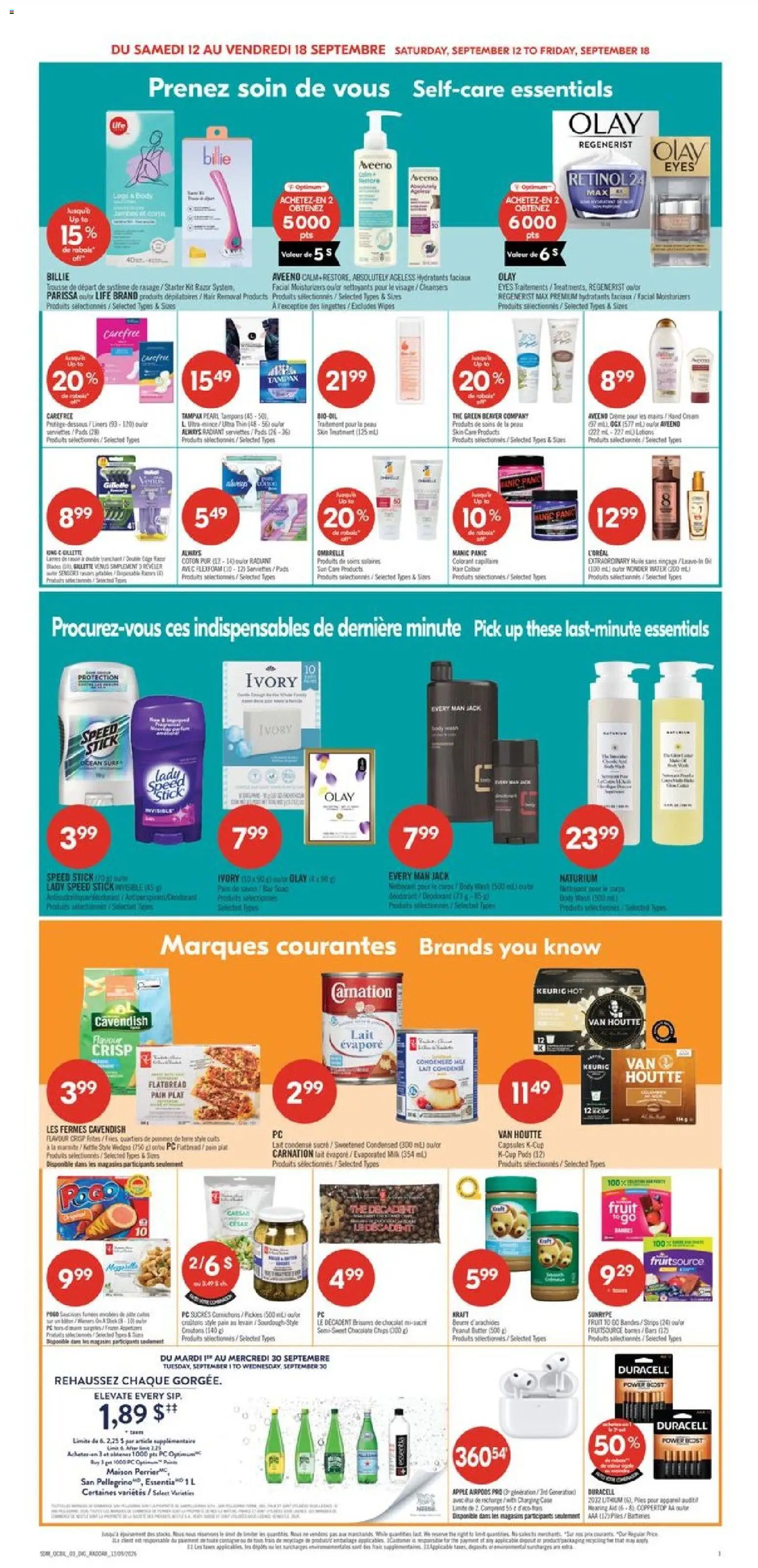 Pharmaprix flyer valid from Sep 12, 2026 | Page: 21 | Products: Chips, PC, Kettle, Batteries