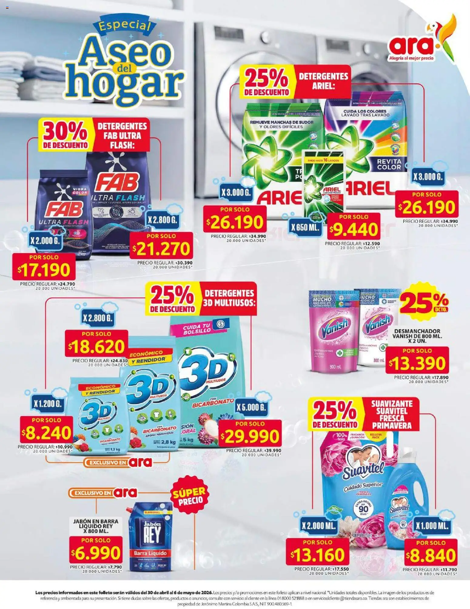 Ara revista - valida desde el 02.04.2026 | Página: 11 | Productos: Sobre, Suavizante, Jabón