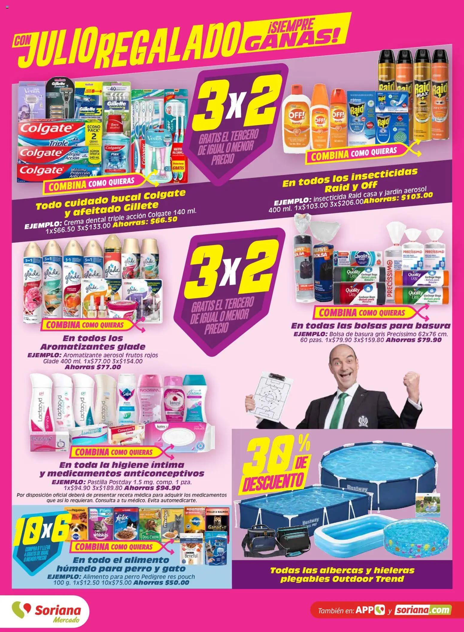Nuevas ofertas de Soriana válidas en toda la República Mexicana desde el 05.06.2026. ¡Encuentra las mejores ofertas en Soriana Julio Regalado Mercado Nacional! | Página: 6 | Productos: Crema, Bolsa, Res, Insecticida