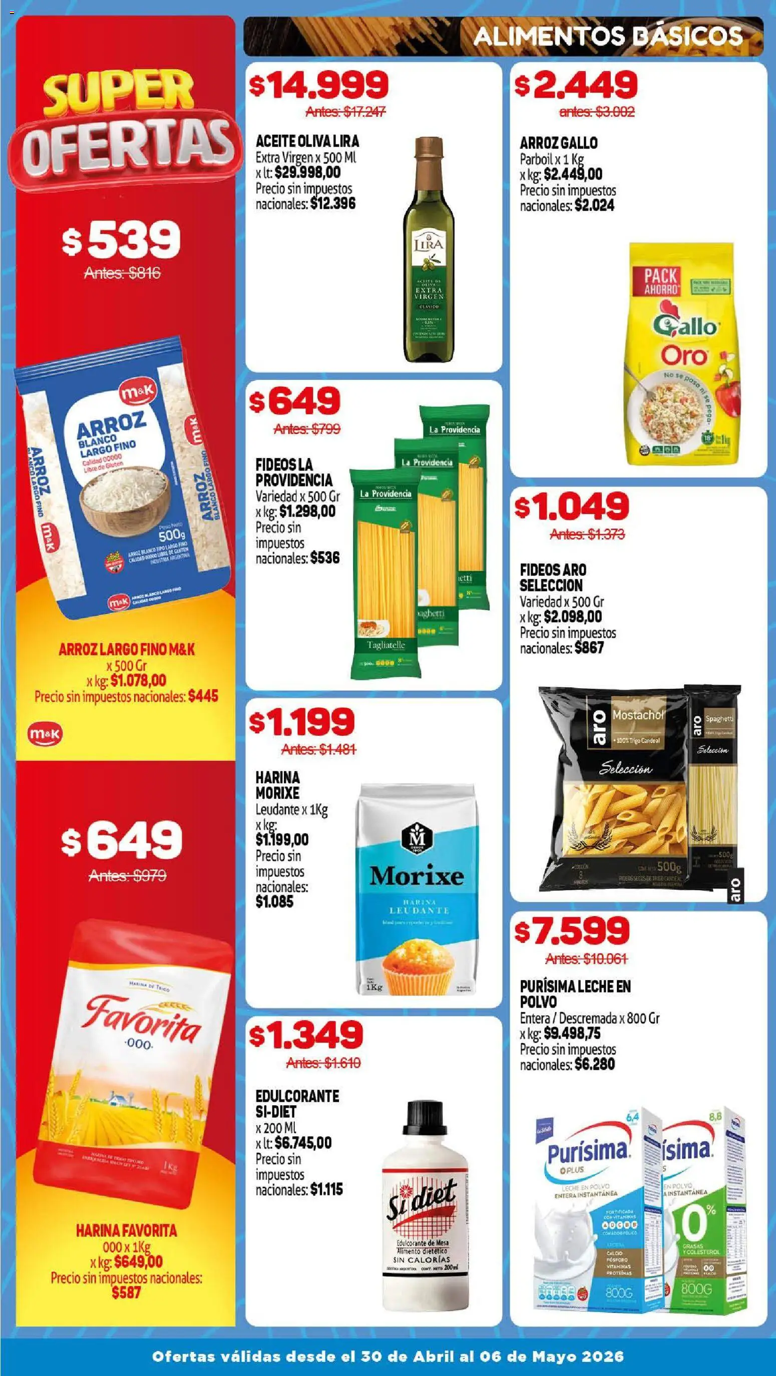 Makro ofertas │ válido desde el 30.04.2026 | Página: 5 | Productos: Mesa, Edulcorante, Leche, Arroz