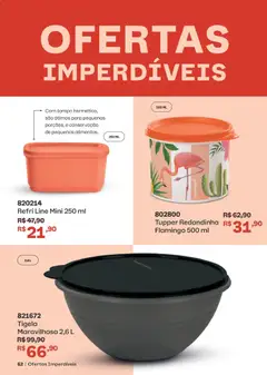 Tupperware catálogo Vitrine 07 - Pré-Visualização do folheto da loja Tupperware, válido de 01.07.2026 | Página: 62 | Produtos: Tigela
