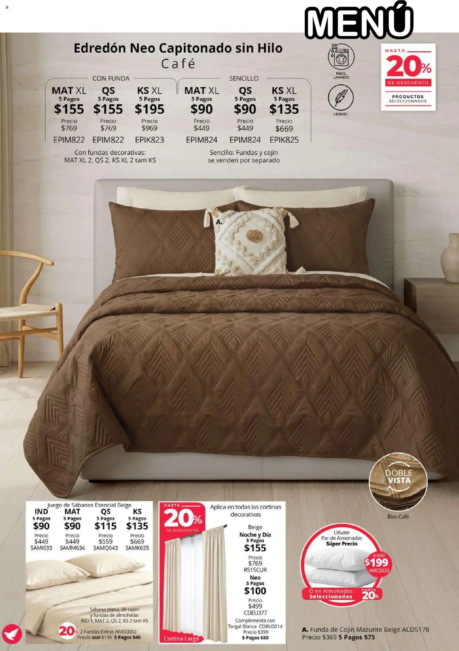 Nuevas ofertas de Colchas Concord válidas en toda la República Mexicana desde el 01/08/2026. ¡Encuentra las mejores ofertas en Colchas Concord catálogo! | Página: 95 | Productos: Juego, Funda, Almohada, Sabanas
