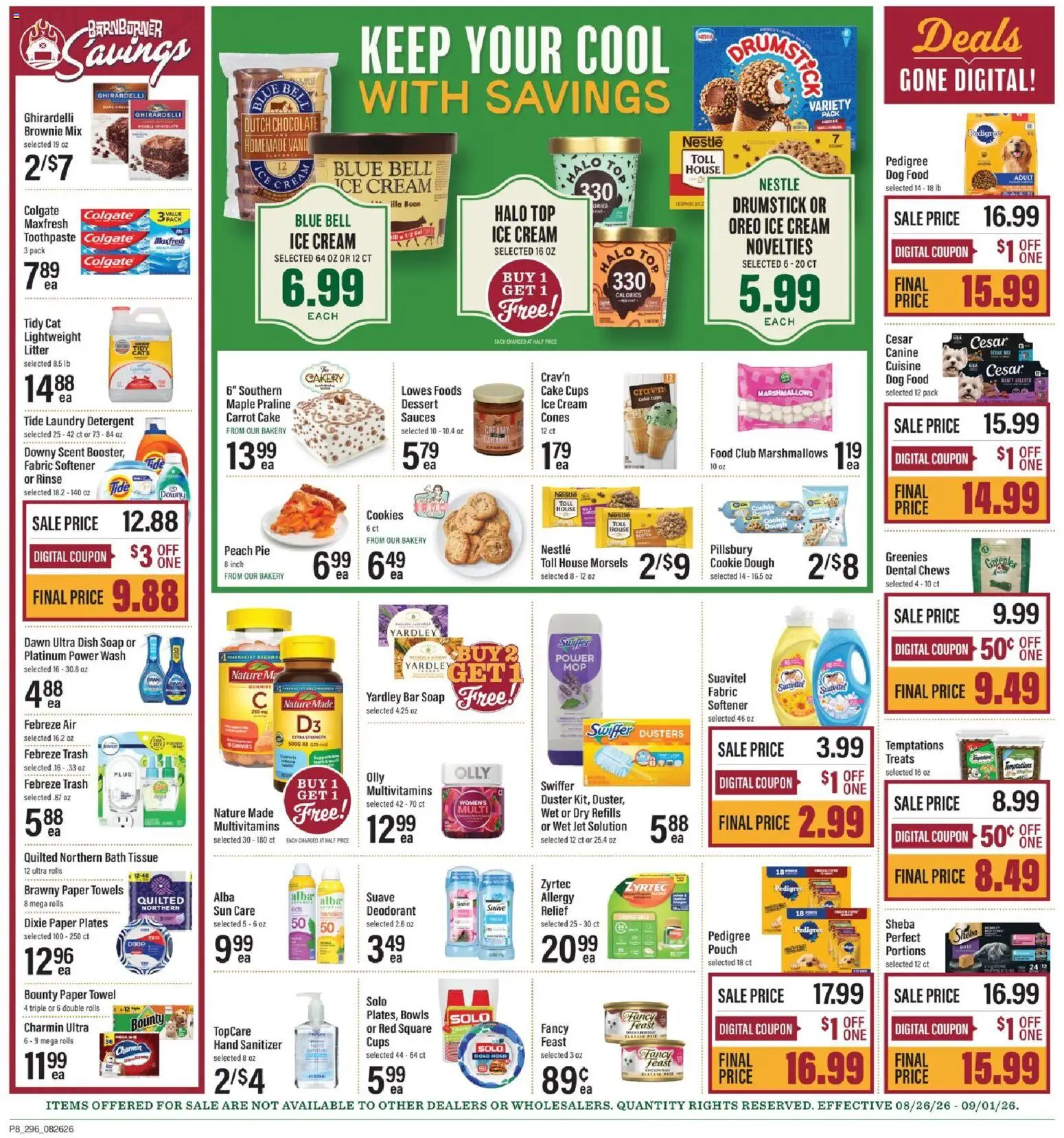 Lowes Foods Weekly Ad - SC - valid from 08/26/2026 | Page: 11 | Products: Laundry detergent, Toothpaste, Carrot, Peach Pie