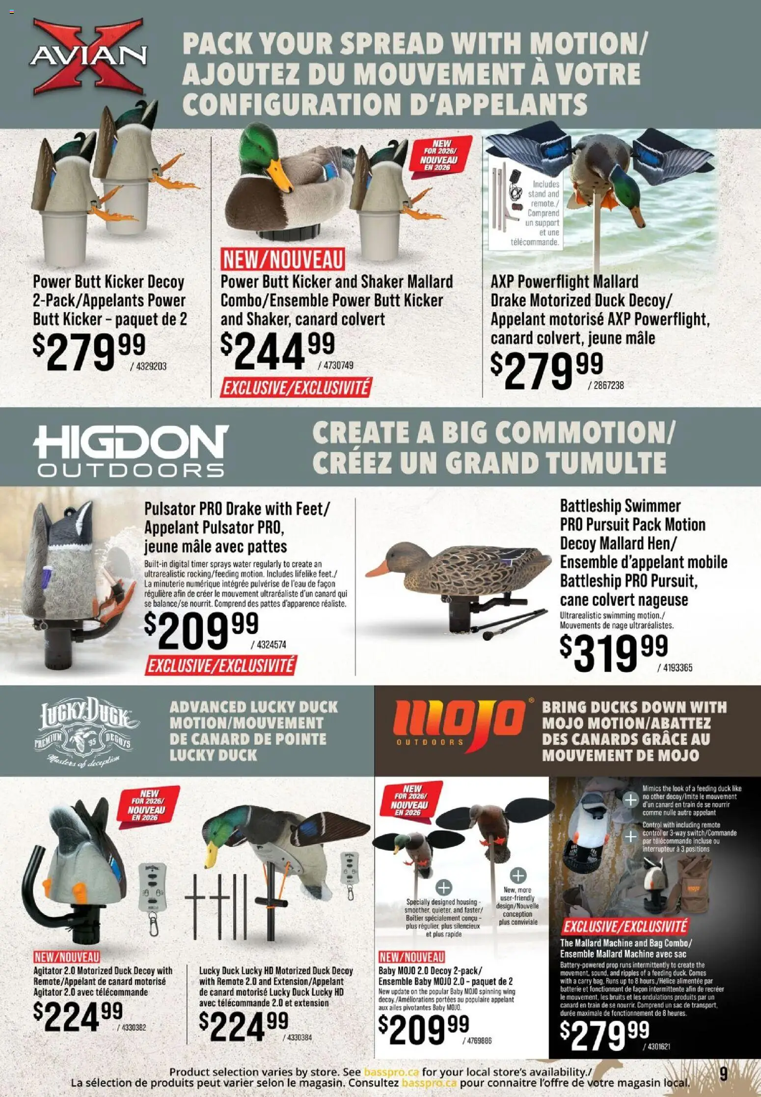 Cabelas flyer valid from Aug 27, 2026 | Page: 9 | Products: Water, Bag, Duck, Spread