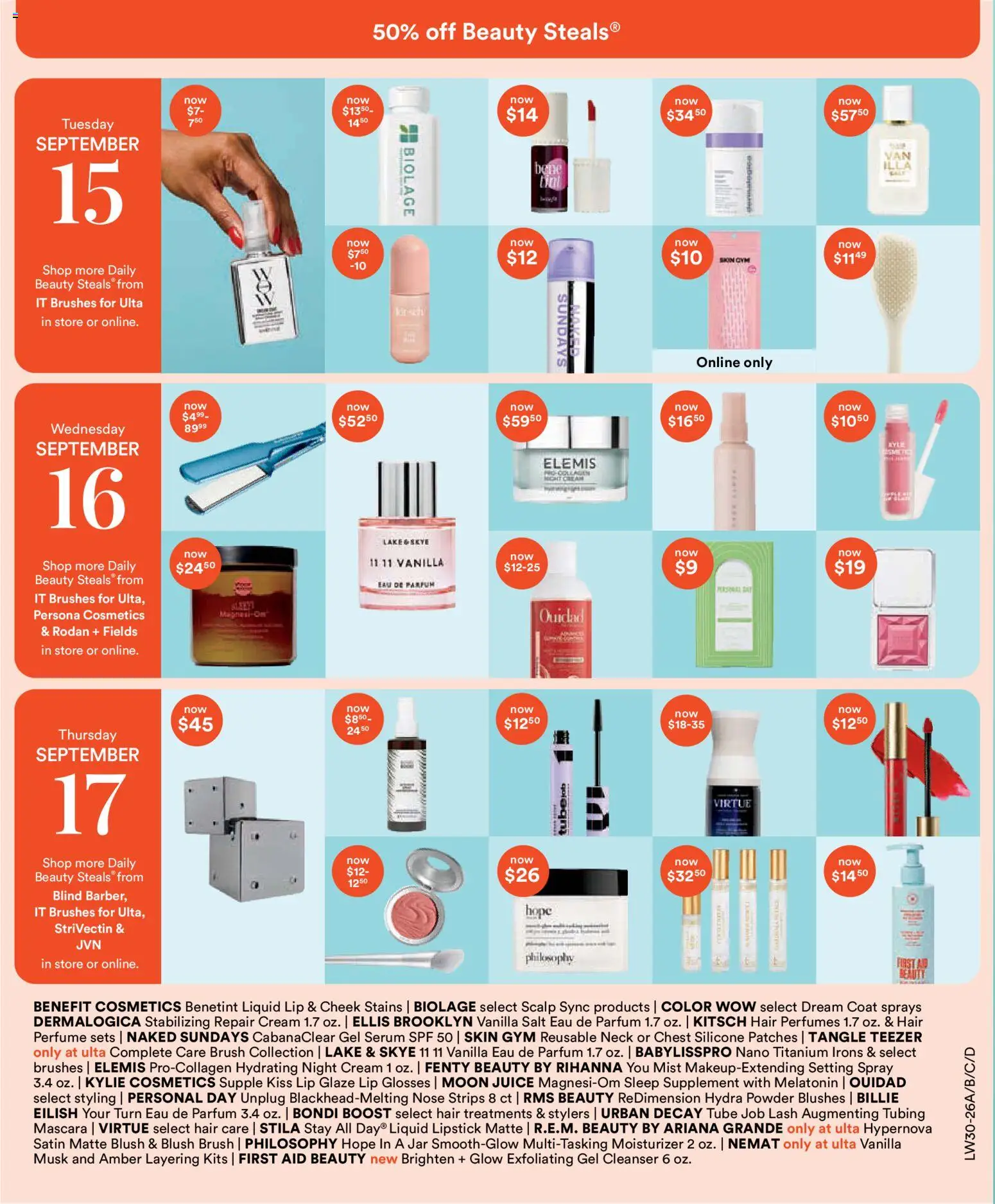 Ulta Beauty 21 Days of Beauty Calendar - valid from 08/28/2026 | Page: 8 | Products: Perfume, Brush, Coat, Salt