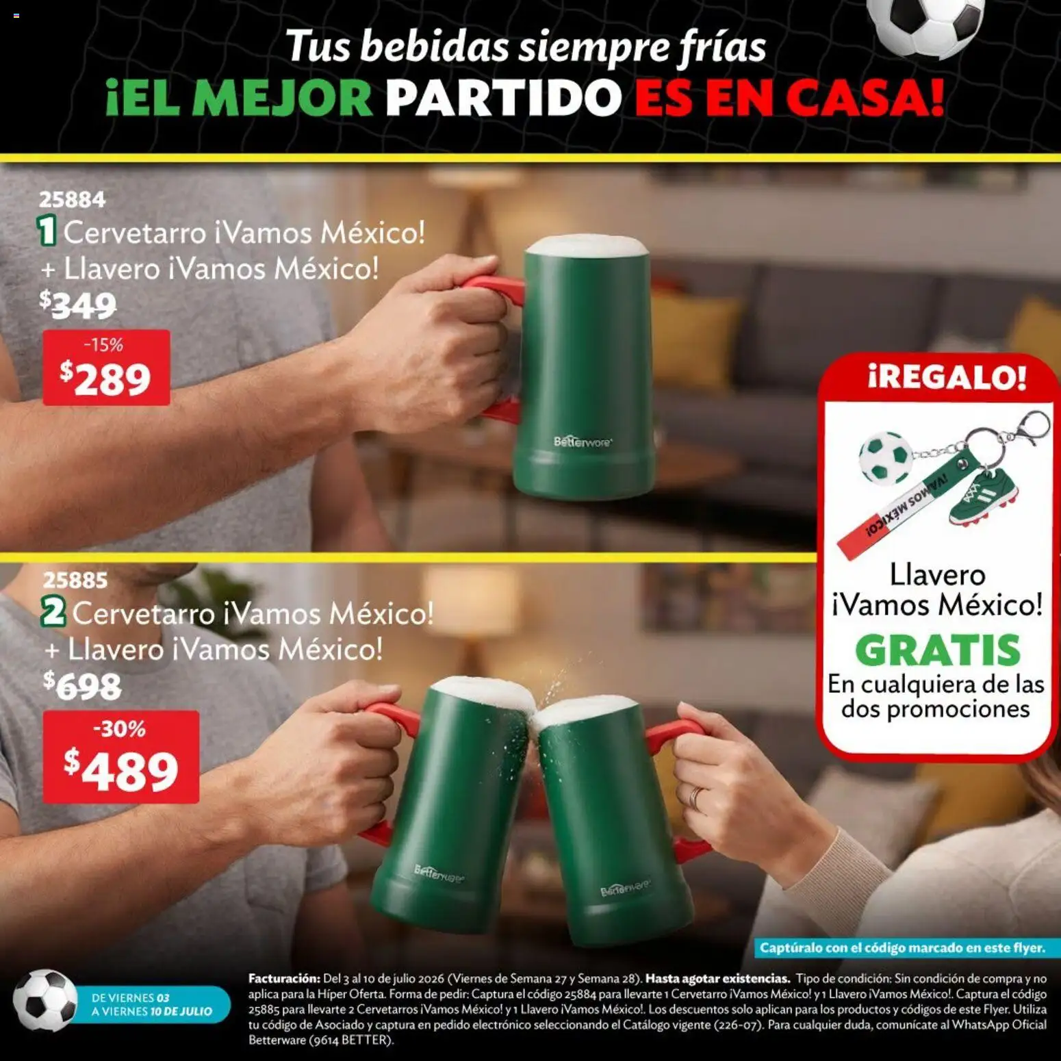 Nuevas ofertas de Betterware válidas en toda la República Mexicana desde el 03/07/2026. ¡Encuentra las mejores ofertas en Betterware catálogo Llévate tus favoritos! | Página: 3 | Productos: Llavero