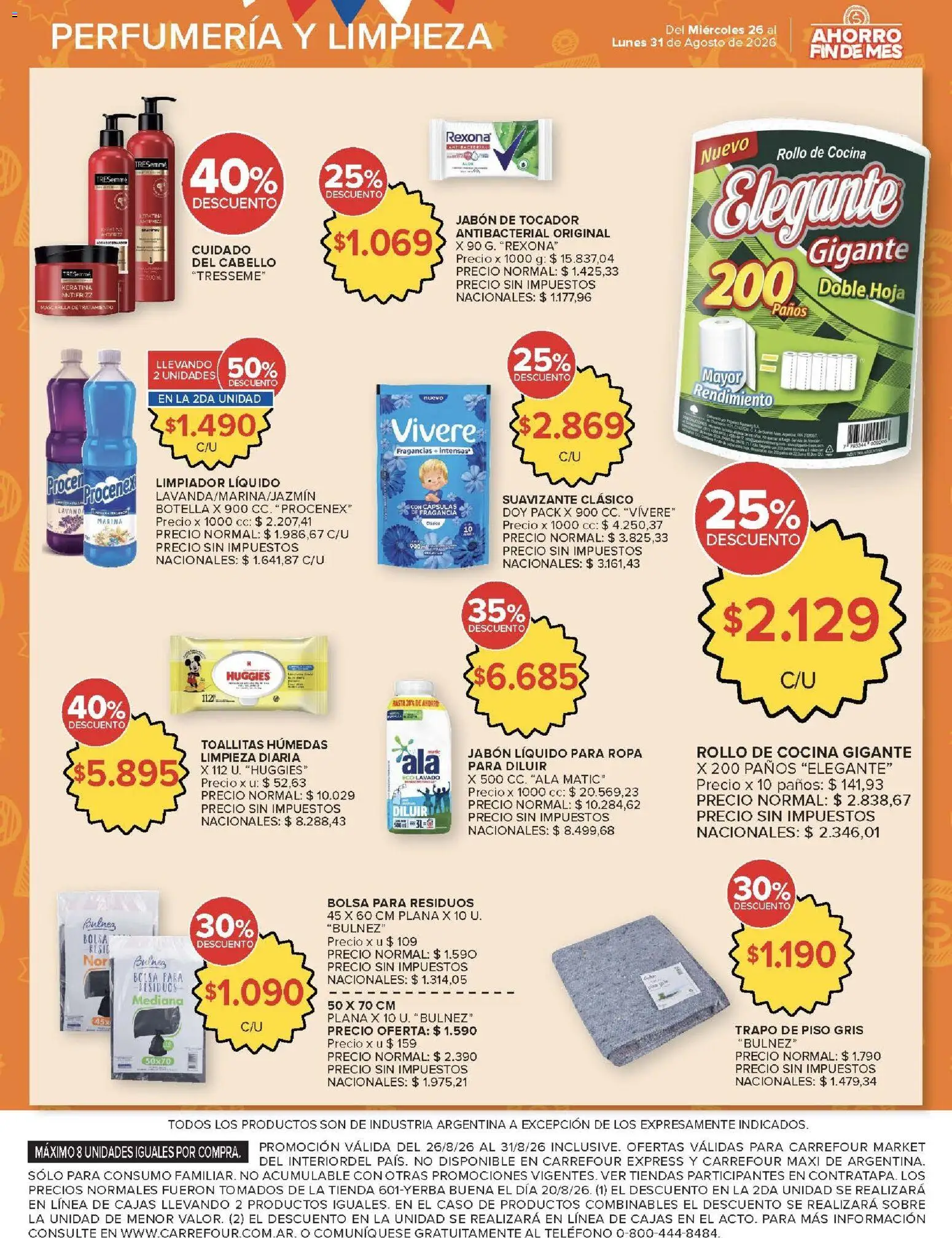 Carrefour Market catálogo │ válido desde el 26/08/2026 | Página: 14 | Productos: Trapo de piso, Cocina, Jabón líquido, Jabón