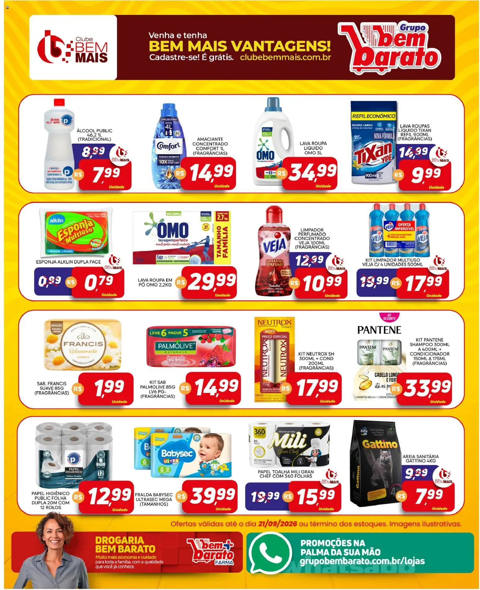 Supermercado Bem Barato Folheto - válido de 15/09/2026 | Página: 5 | Produtos: Areia, Esponja, Roupas, Papel higiênico