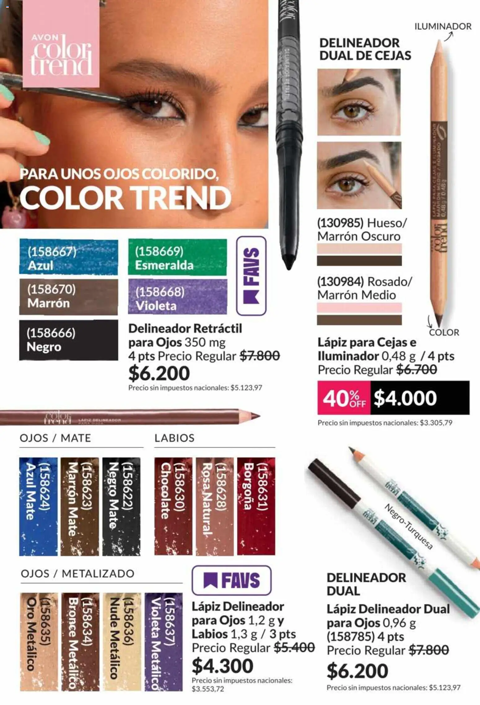 Catálogo AVON Campaña 5/2026 │ válido desde el 01.05.2026 | Página: 54 | Productos: Mate, Iluminador, Delineador, Chocolate