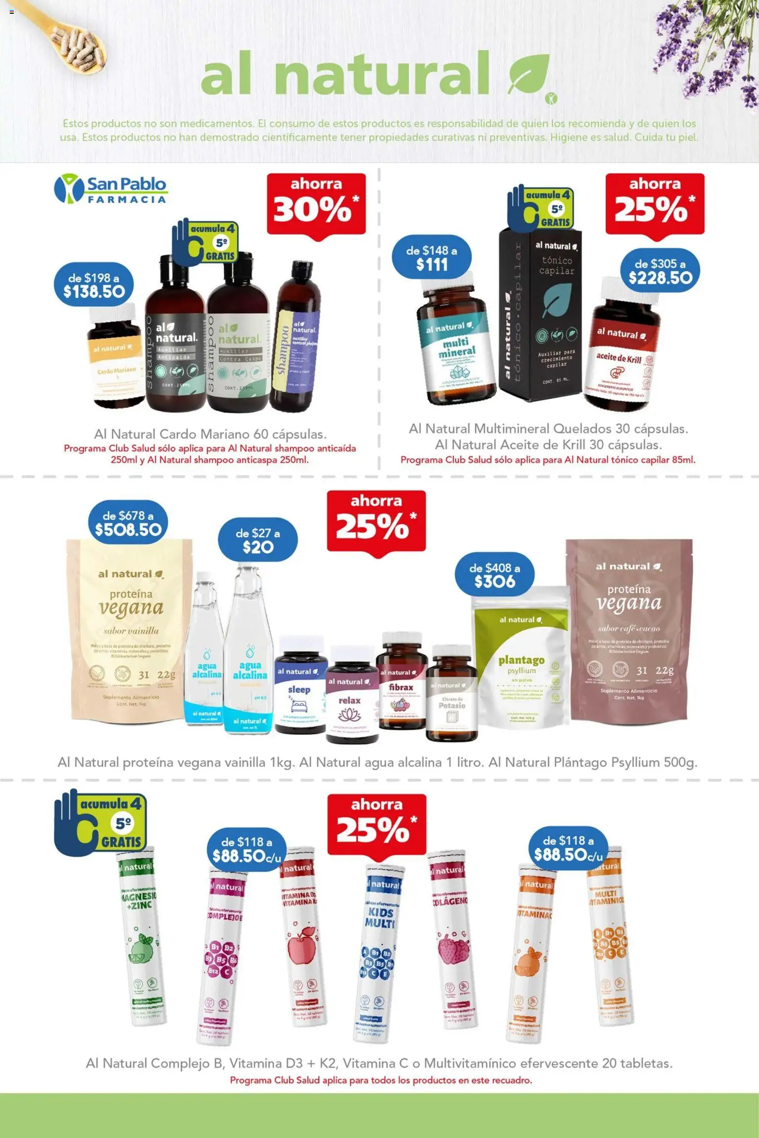 Nuevas ofertas de Farmacia San Pablo válidas en toda la República Mexicana desde el 17.05.2026. ¡Encuentra las mejores ofertas en Farmacia San Pablo catálogo! | Página: 7 | Productos: Agua, Café, Vitaminas, Polvo