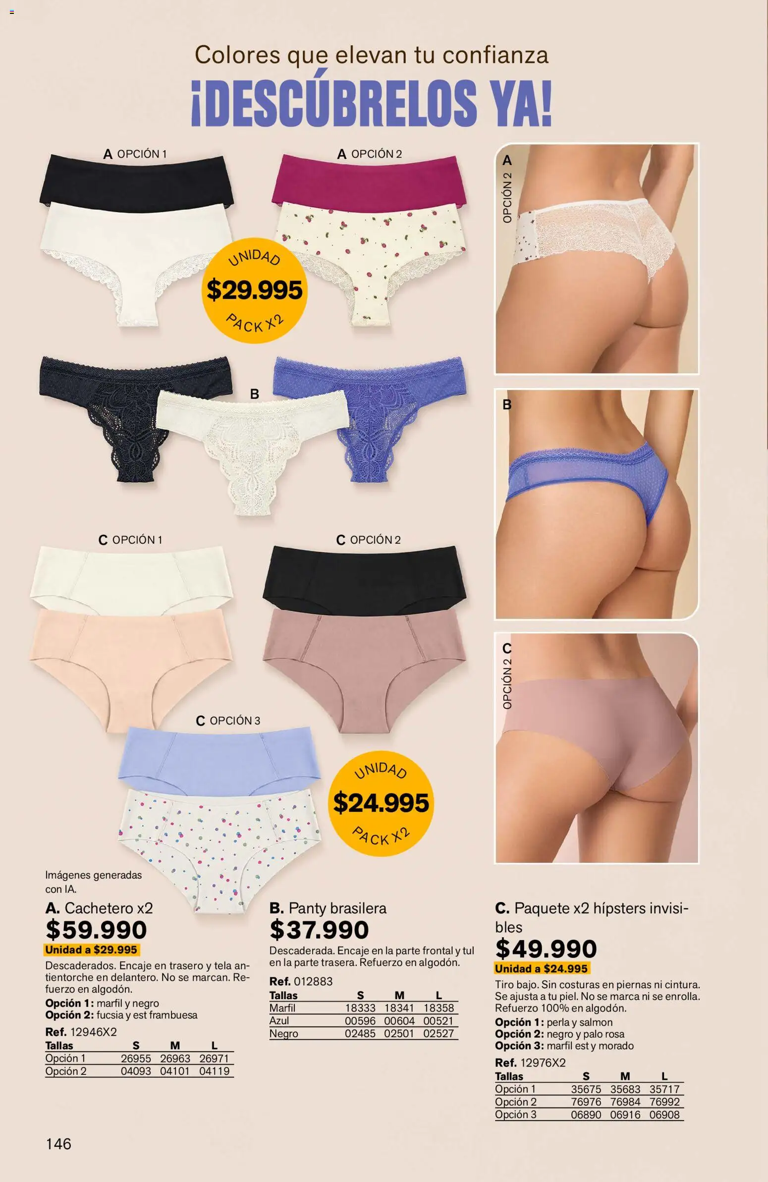 Leonisa revista - valida desde el 11/09/2026 | Página: 146 | Productos: Cachetero, Salmón
