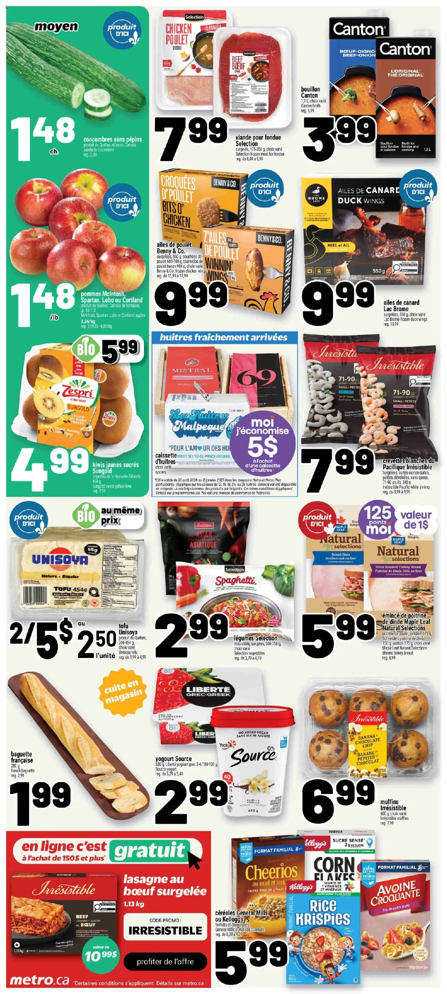 Metro flyer valid from Oct 1, 2026 | Page: 2 | Products: Beef, Bacon, Frozen chicken, Legumes