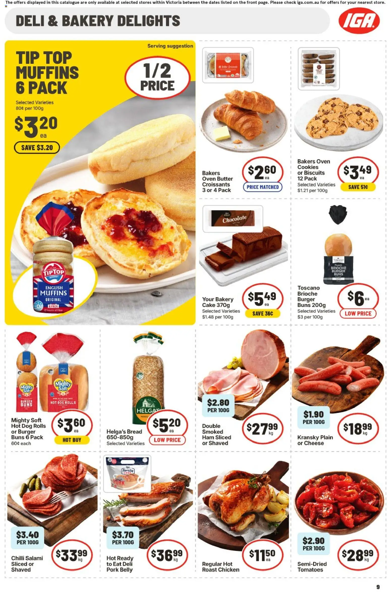 IGA catalogue - valid from 30/09/2026 | Page: 8 | Products: Pork belly, Roast, Oven, Cookies