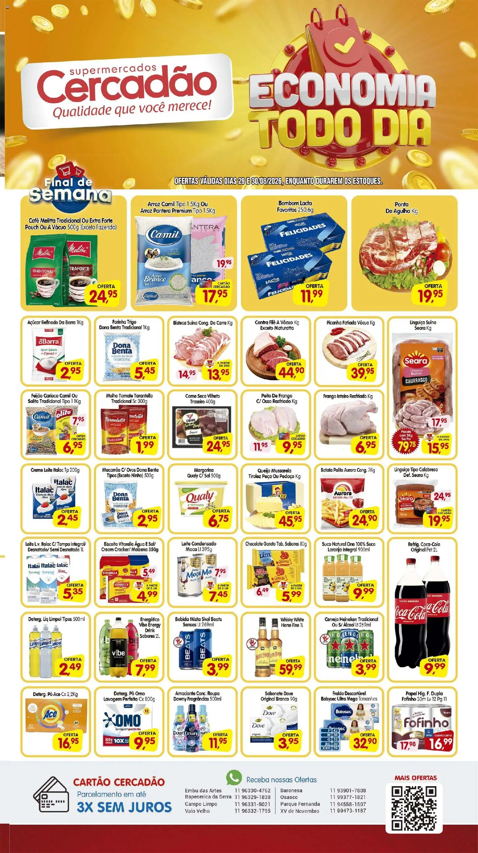 Cercadão Folheto - válido de 29/08/2026 | Página: 1 | Produtos: Whisky, Suco natural, Picanha, Sabonete