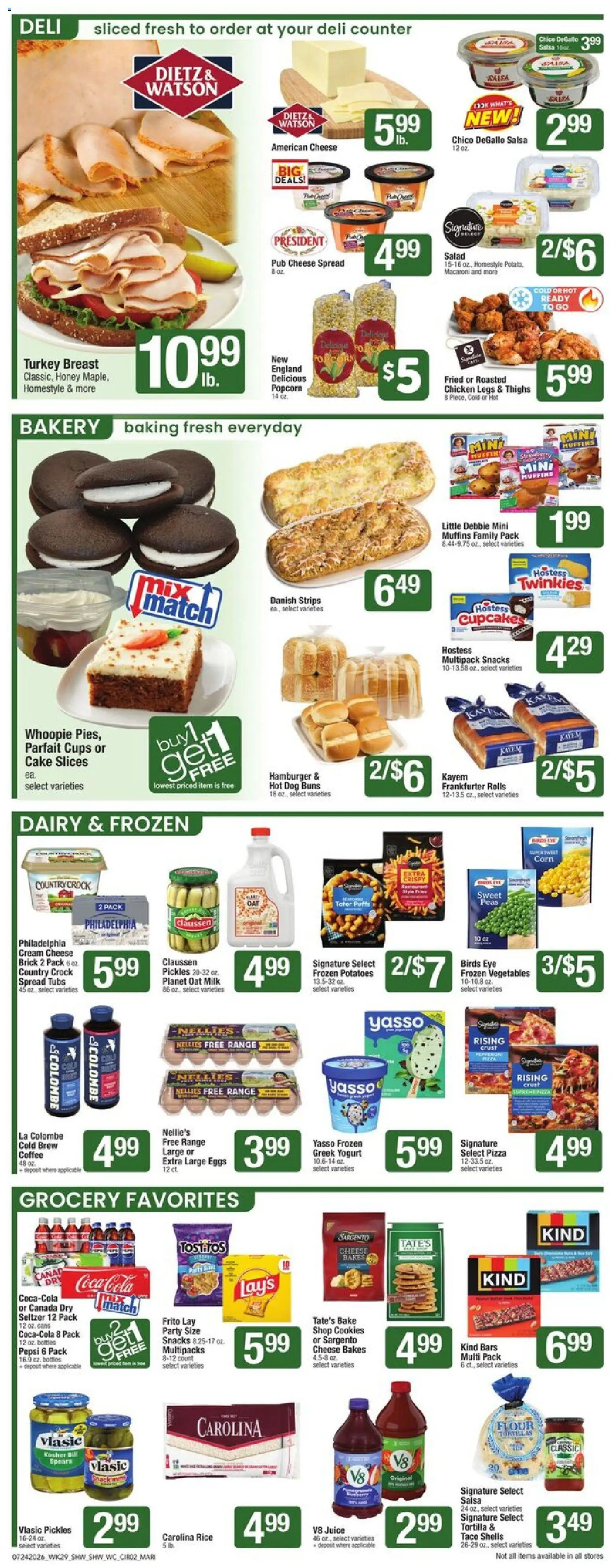 Shaw's Weekly Ad - RI - valid from 07/24/2026 | Page: 3 | Products: Bakery, Milk, Juice, Rice