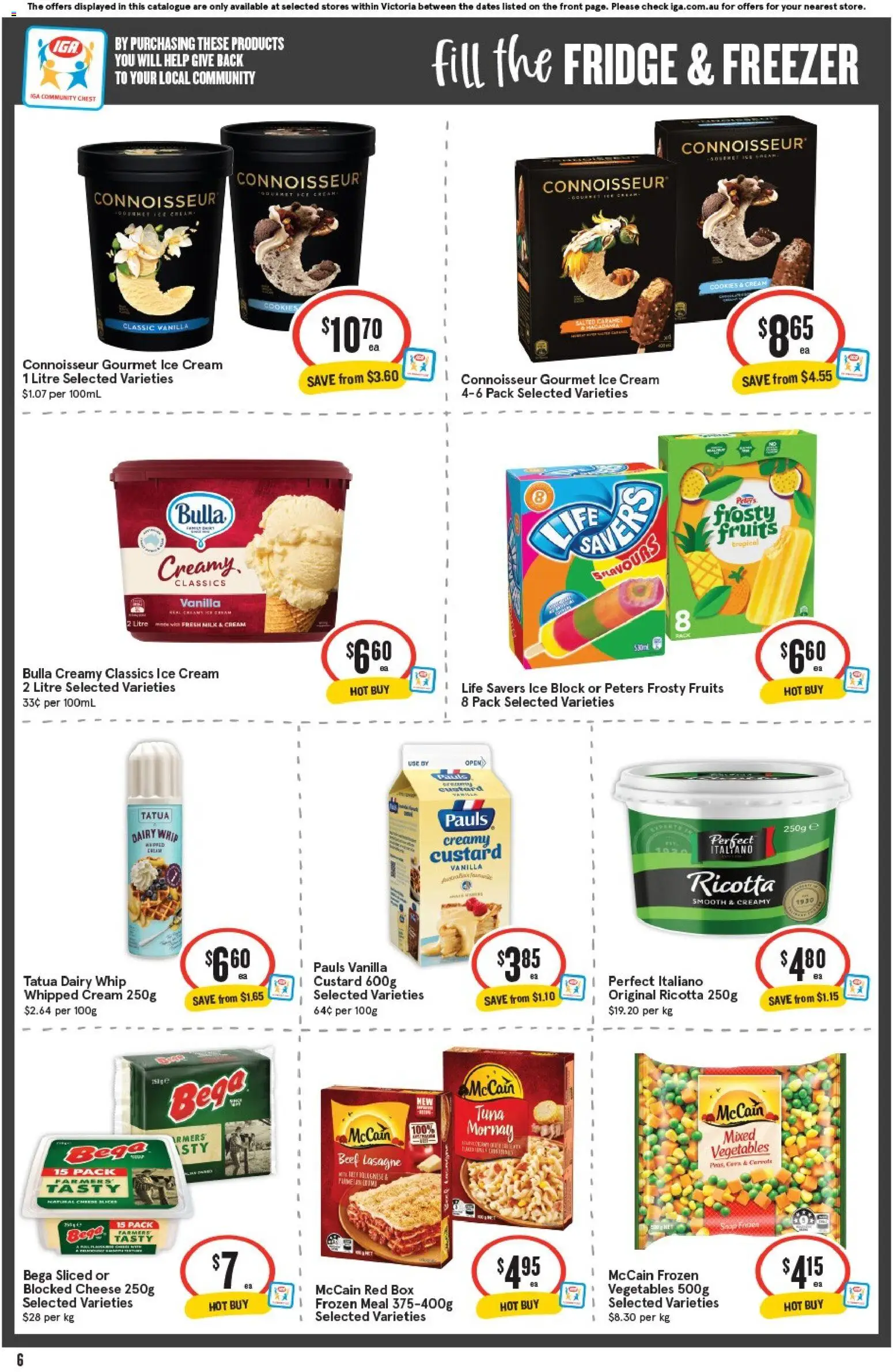 IGA catalogue - valid from 12/08/2026 | Page: 7 | Products: Cheese, Vegetables, Ricotta, Freezer