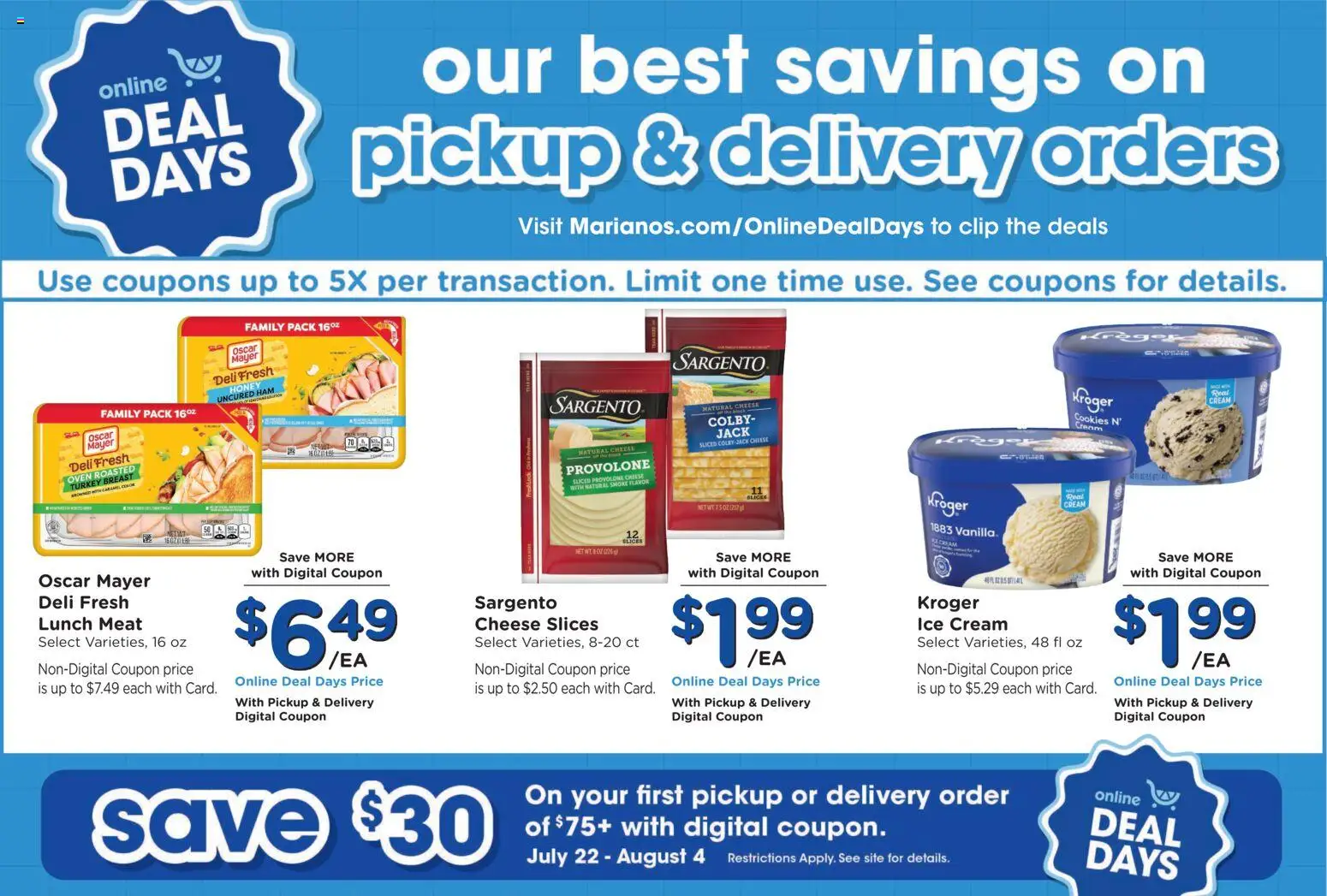 Mariano's Weekly Ad - valid from 07/29/2026 | Page: 10 | Products: Clip, Ham, Cookies, Ice cream