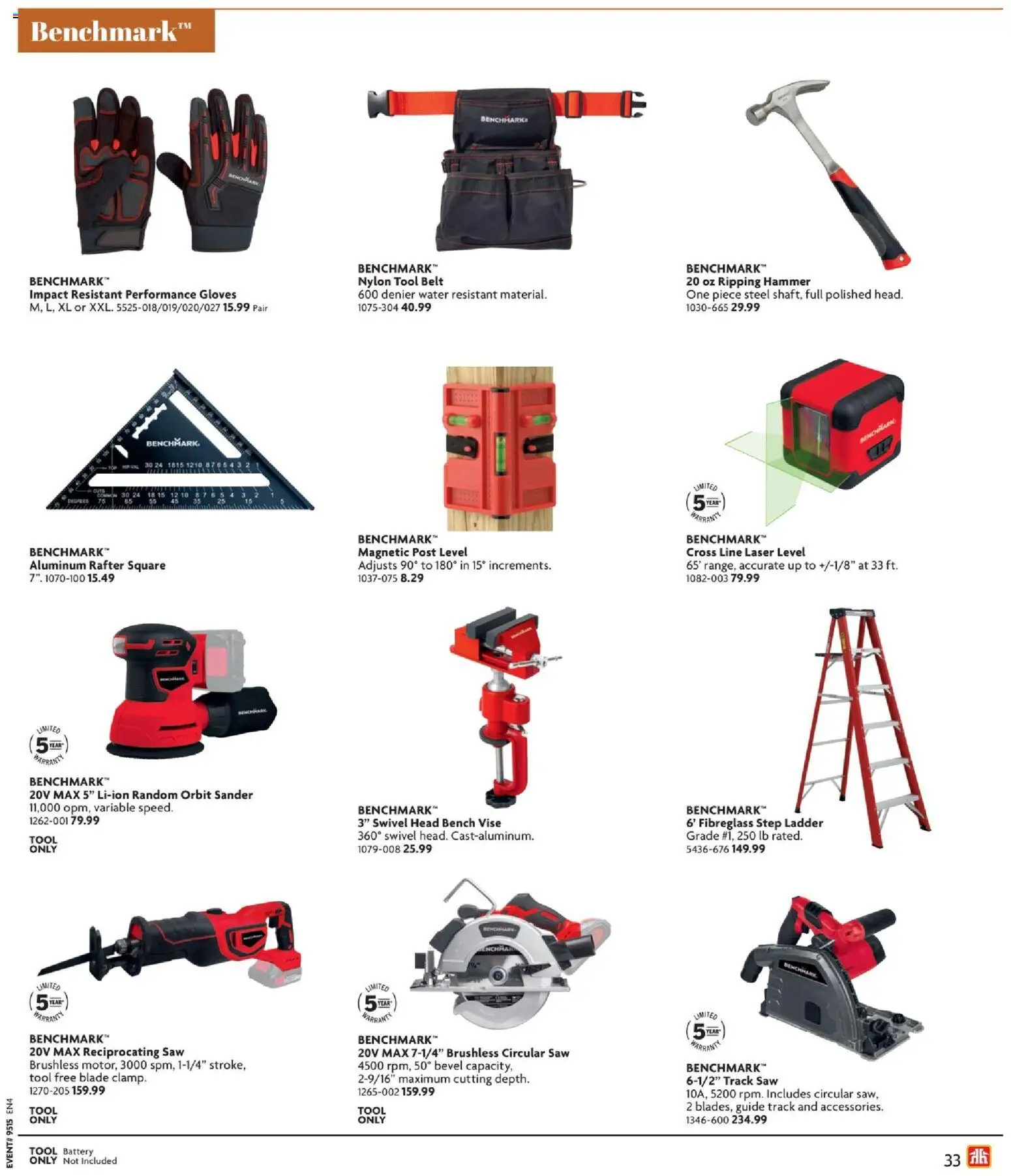 Home Hardware flyer valid from 09.04.2026 | Page: 33 | Products: Gloves, Belt, Battery