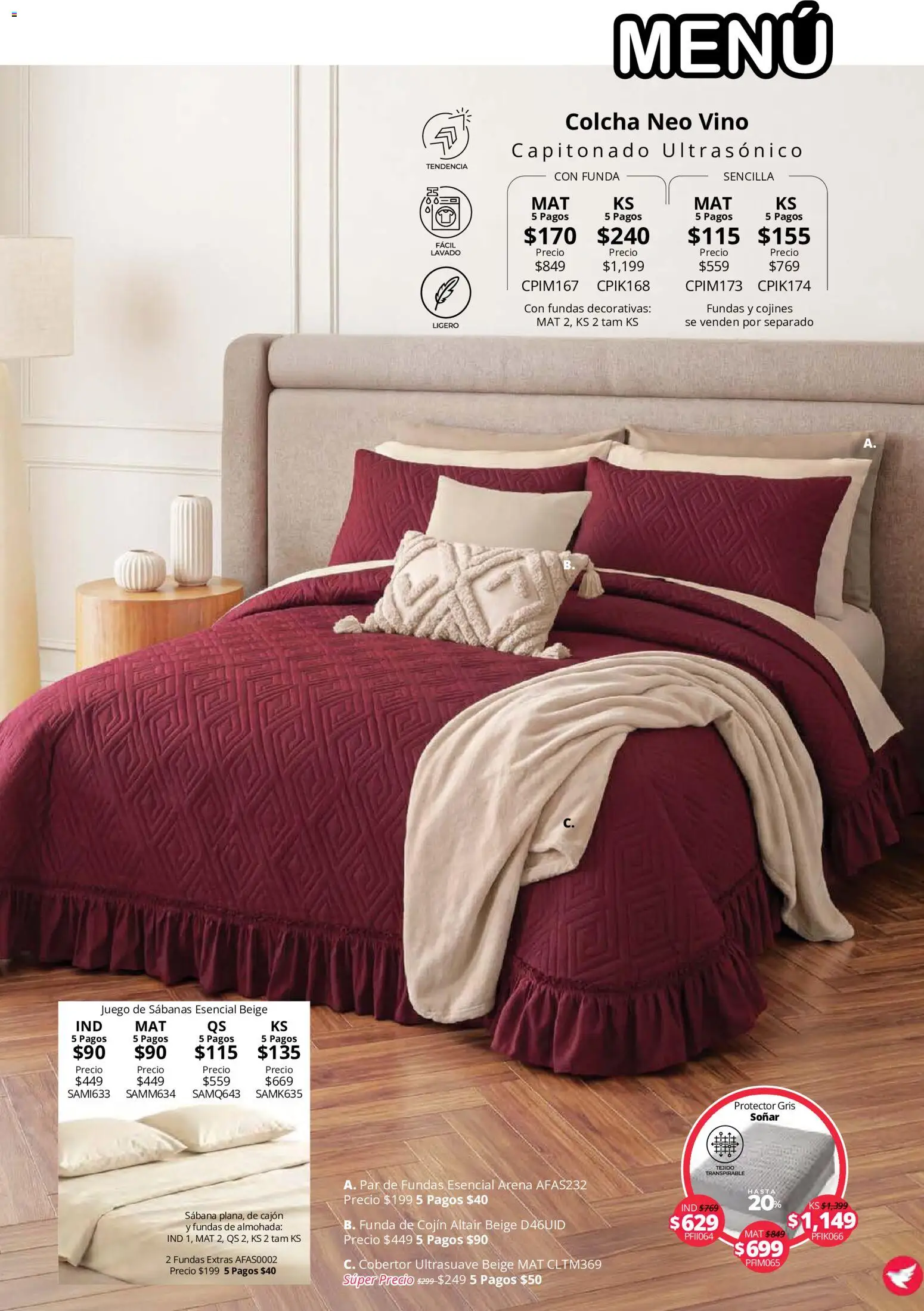 Nuevas ofertas de Colchas Concord válidas en toda la República Mexicana desde el 15/10/2026. ¡Encuentra las mejores ofertas en Colchas Concord catálogo! | Página: 95