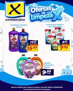 X Supermercados ofertas de limpeza - Pré-Visualização do folheto da loja X Supermercados, válido de 19/06/2026
