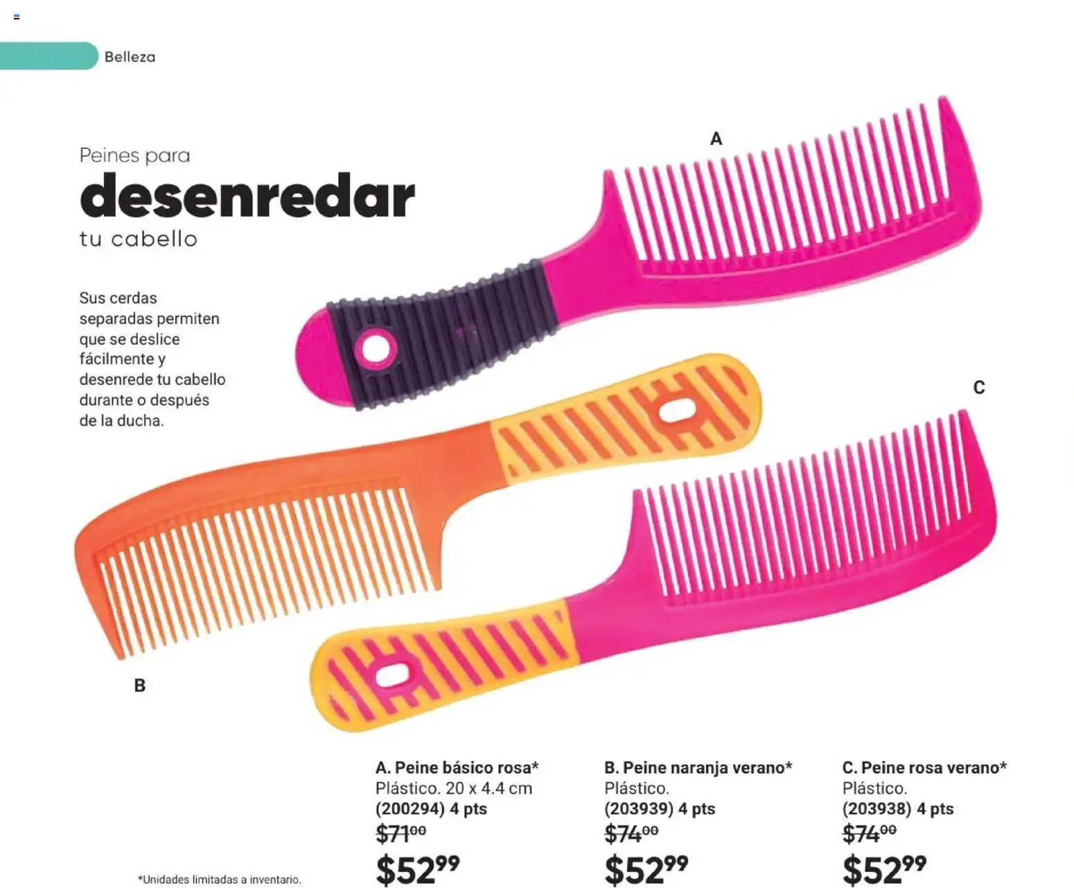 Nuevas ofertas de AVON válidas en toda la República Mexicana desde el 02/10/2026. ¡Encuentra las mejores ofertas en AVON Casa & Estilo 15 2026! | Página: 118 | Productos: Peine