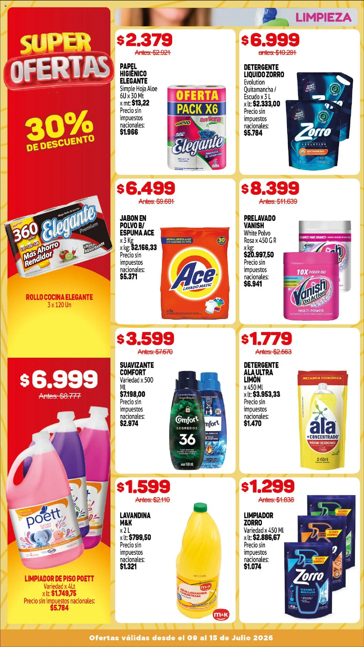 Makro Ofertas VOLVETE A ILUSIONAR │ válido desde el 09/07/2026 | Página: 13 | Productos: Agua, Limón, Espuma, Limpiador