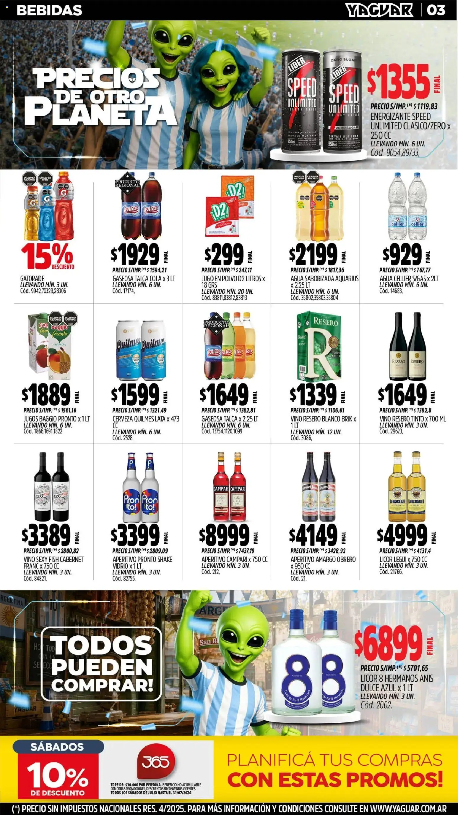 Yaguar - Oferta Semanal Mendoza │ válido desde el 29/06/2026 | Página: 4 | Productos: Polvo, Vino, Cerveza, Agua saborizada