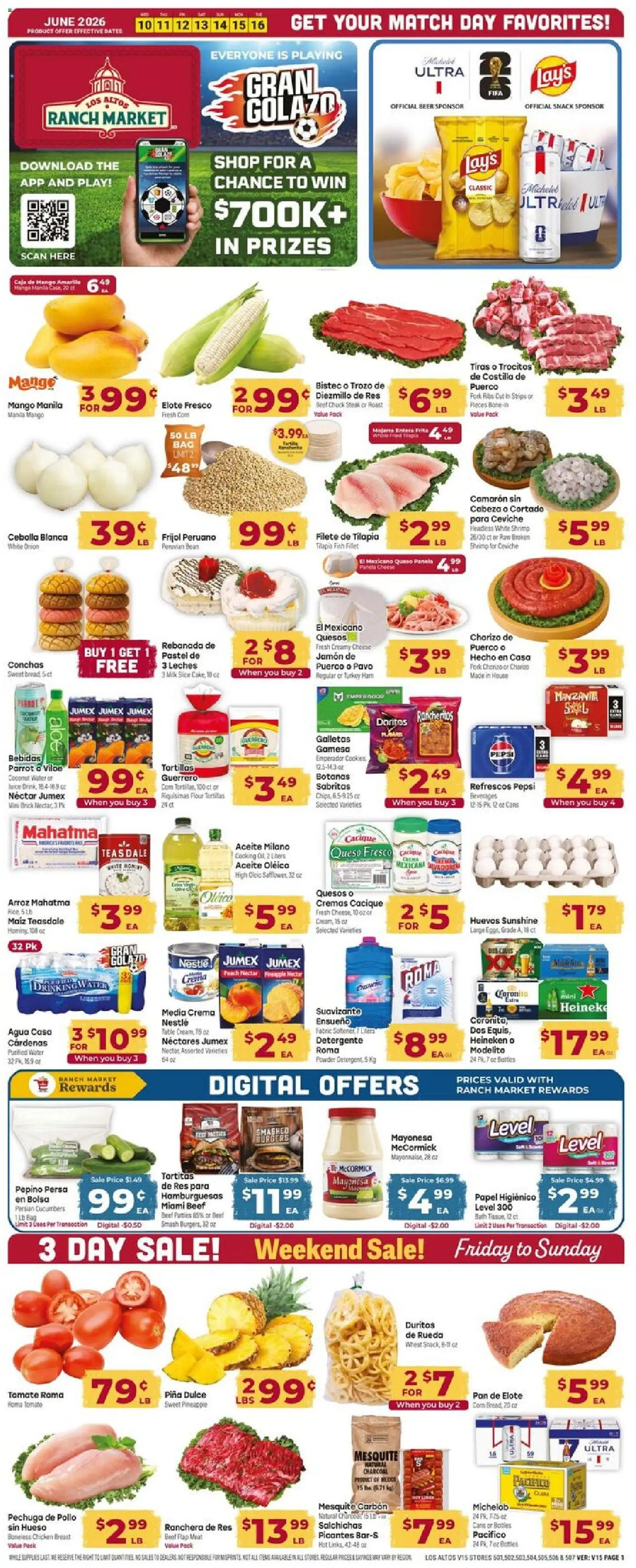 Cardenas Weekly Ad - AZ - valid from 10.06.2026 | Page: 1 | Products: Bath, Pork, Beef, Mango