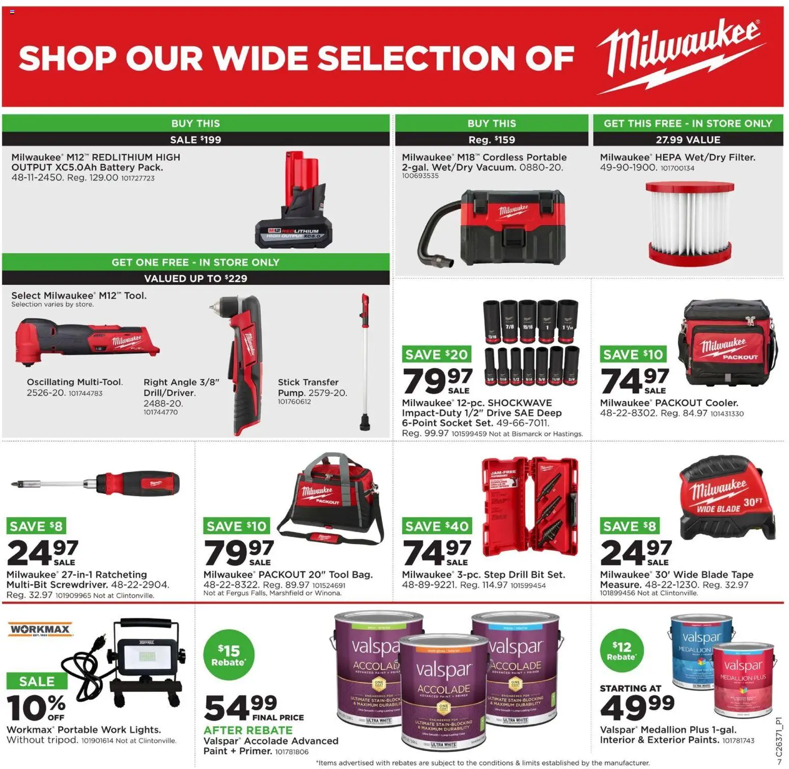 Mills Fleet Farm Weekly Ad - valid from 09/08/2026 | Page: 9 | Products: Socket, Battery, Drill Bit