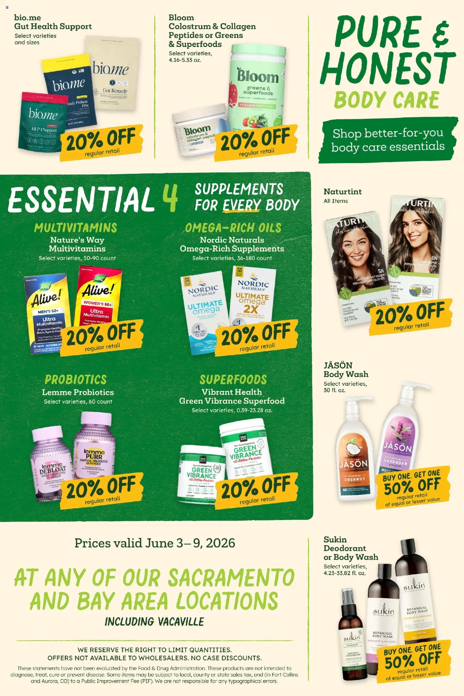 Sprouts Weekly Ad - valid from 03.06.2026 | Page: 11 | Products: Oil, Kiwi, Body Wash, Case