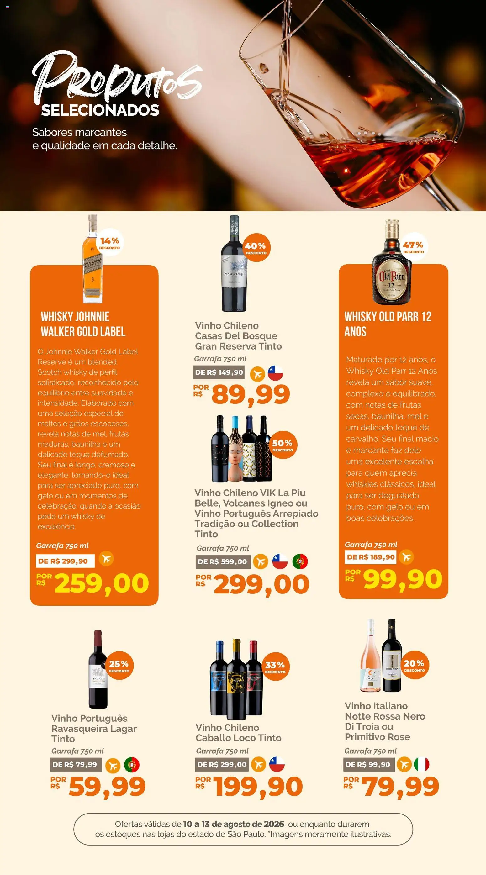 Oba Hortifruti Folheto - válido de 10/08/2026 | Página: 8 | Produtos: Gelo, Baunilha, Whisky, Mel