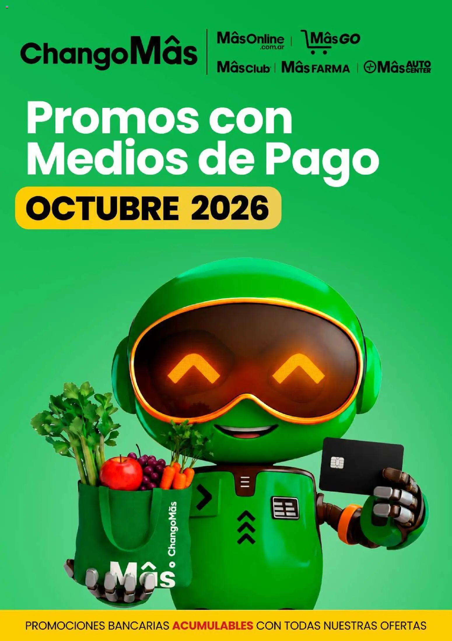 Changomas - Promos con Medios de Pago Octubre 2026 │ válido desde el 01/10/2026 | Página: 1
