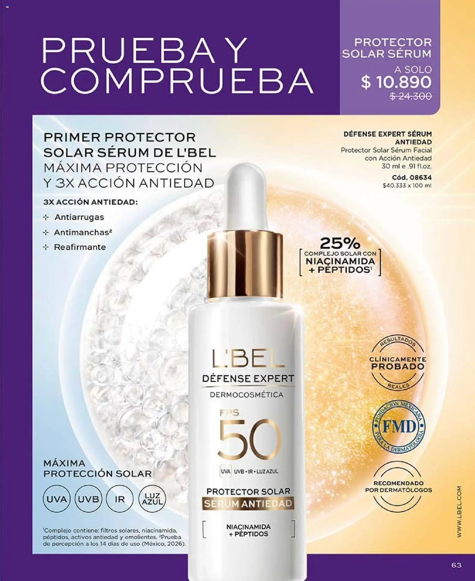 Catálogo L'Bel Campaña 16 │ válido desde el 28.09.2026 | Página: 63 | Productos: Uva, Protector solar, Serum