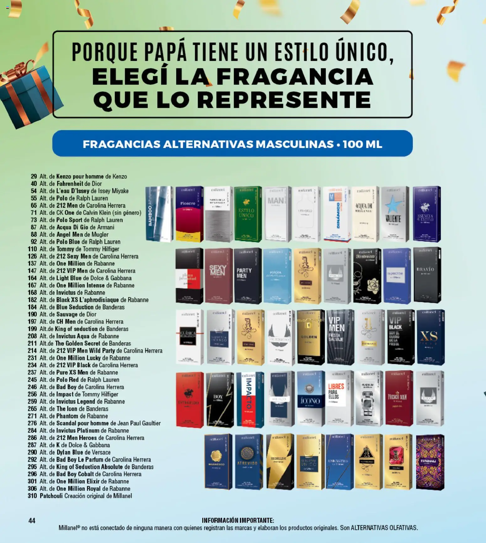 Millanel - Catálogo │ válido desde el 25.05.2026 | Página: 44 | Productos: Jean, Papa, Fragancia