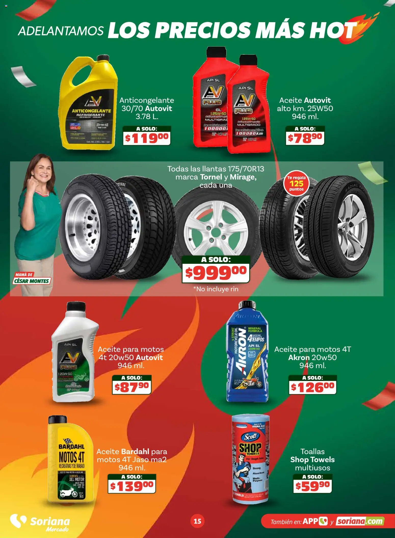 Nuevas ofertas de Soriana válidas en toda la República Mexicana desde el 14.05.2026. ¡Encuentra las mejores ofertas en Soriana Adelantamos los precios más hot Mercado Nacional! | Página: 15 | Productos: Aceite, Té, Toallas
