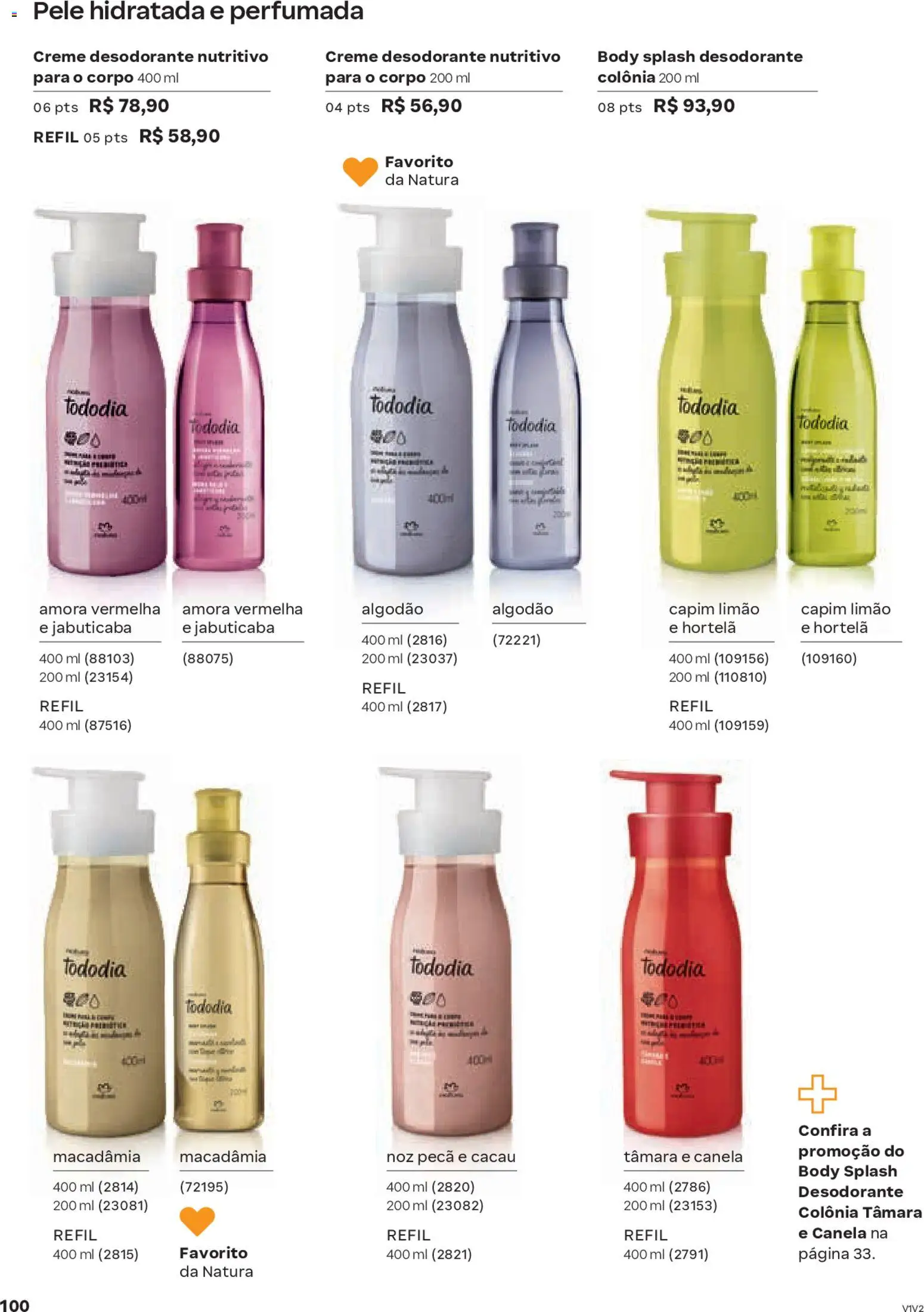 Natura Folheto - válido de 19.02.2026 | Página: 100 | Produtos: Hortelã, Desodorante, Body, Canela