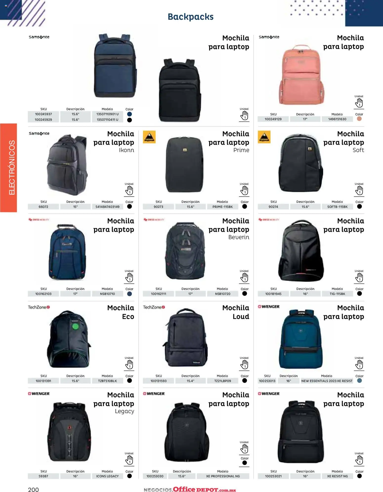 Nuevas ofertas de Office Depot válidas en toda la República Mexicana desde el 12/01/2026. ¡Encuentra las mejores ofertas en Office Depot catálogo 2026! | Página: 202 | Productos: Mochila, Laptop