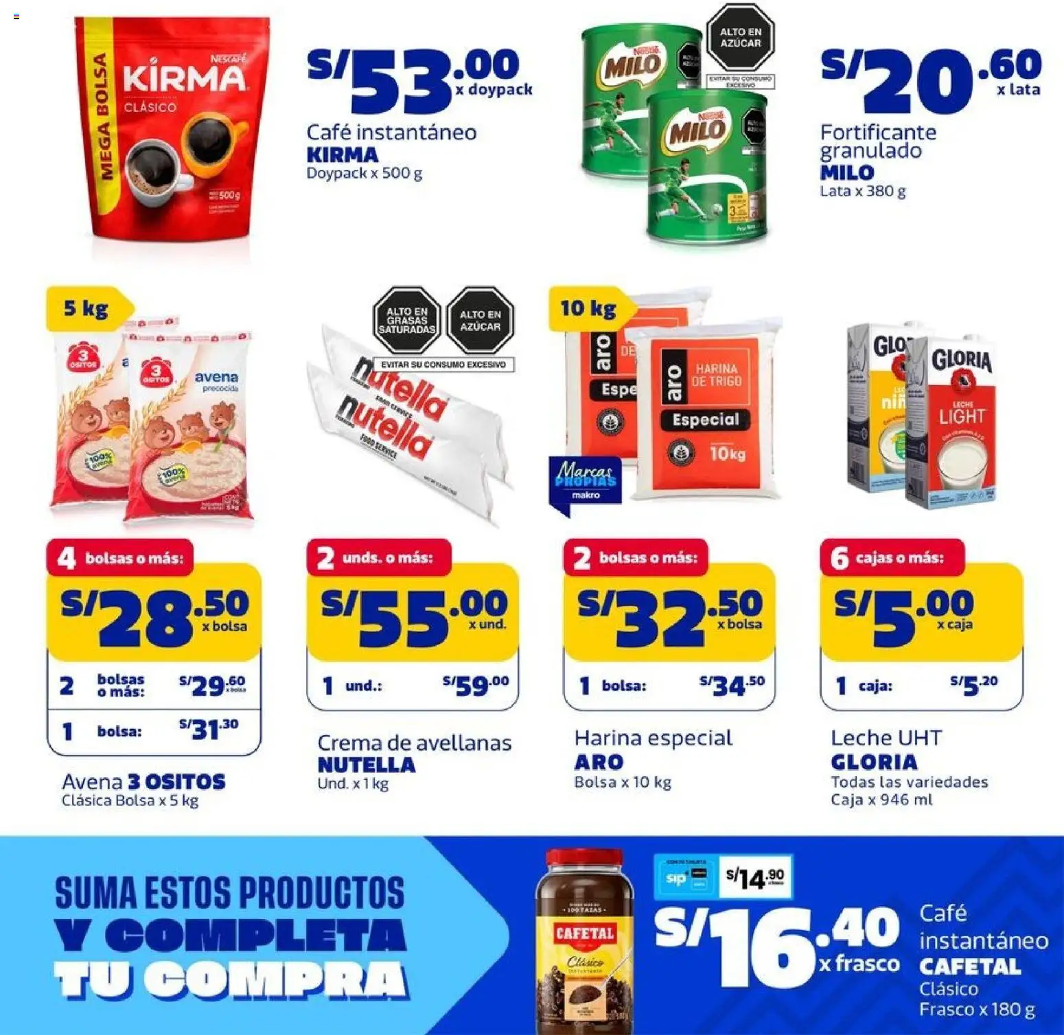 Catálogo Makro válido desde 09.04.2026 | Página: 10 | Productos: Leche, Café, Crema, Bolsa