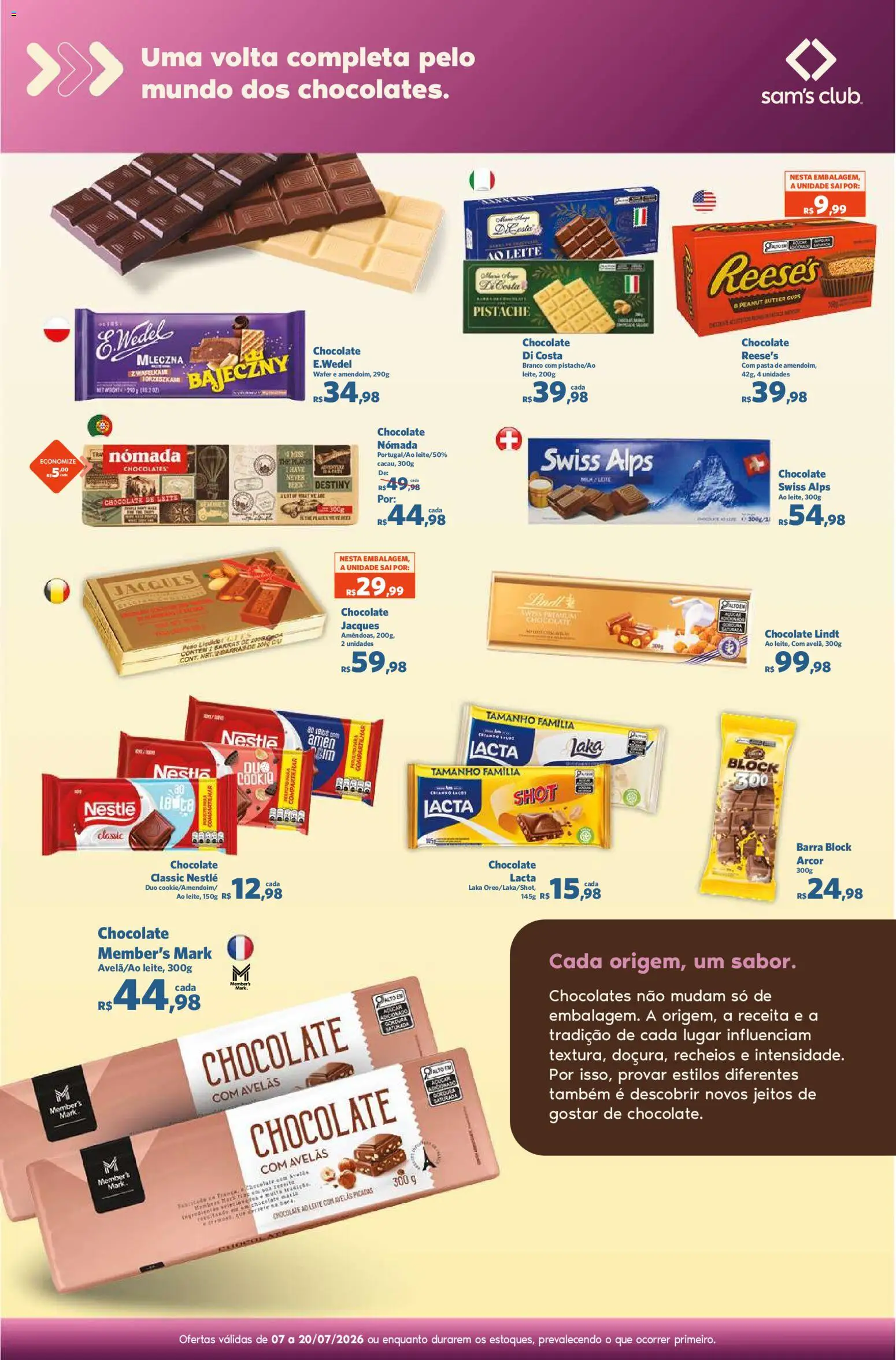 Sam's Club Folheto - válido de 07/07/2026 | Página: 2 | Produtos: Pistache, Leite, Pasta, Açúcar