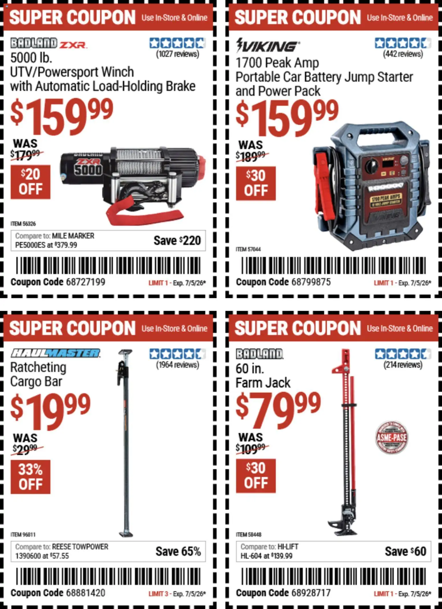 Harbor Freight Weekly Ad - valid from 06/22/2026 | Page: 14 | Products: Battery, Car Battery, Starter