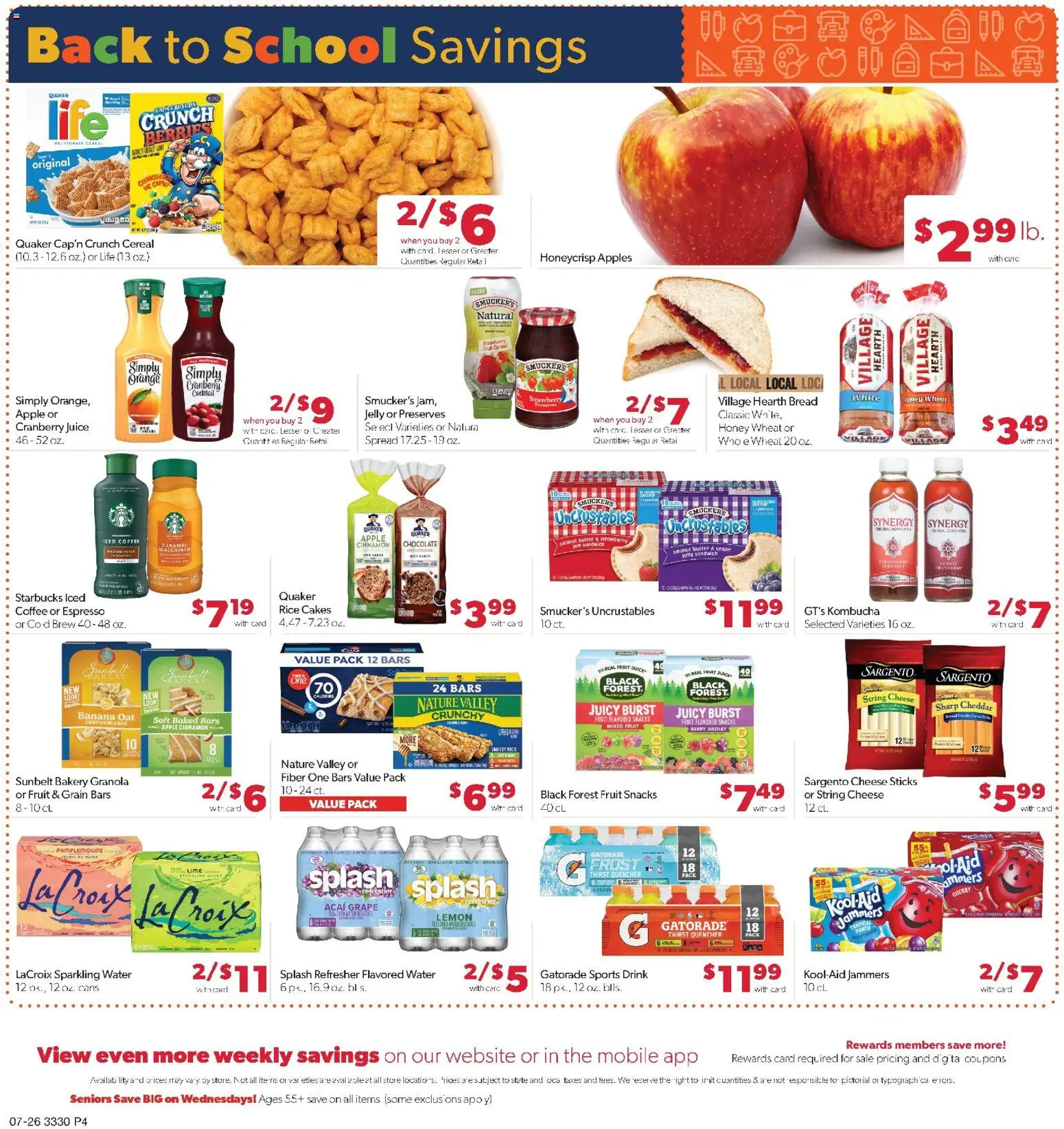 Family Fare Weekly Ad - MN - valid from 07/26/2026 | Page: 4 | Products: Bread, Coffee, Juice, Water