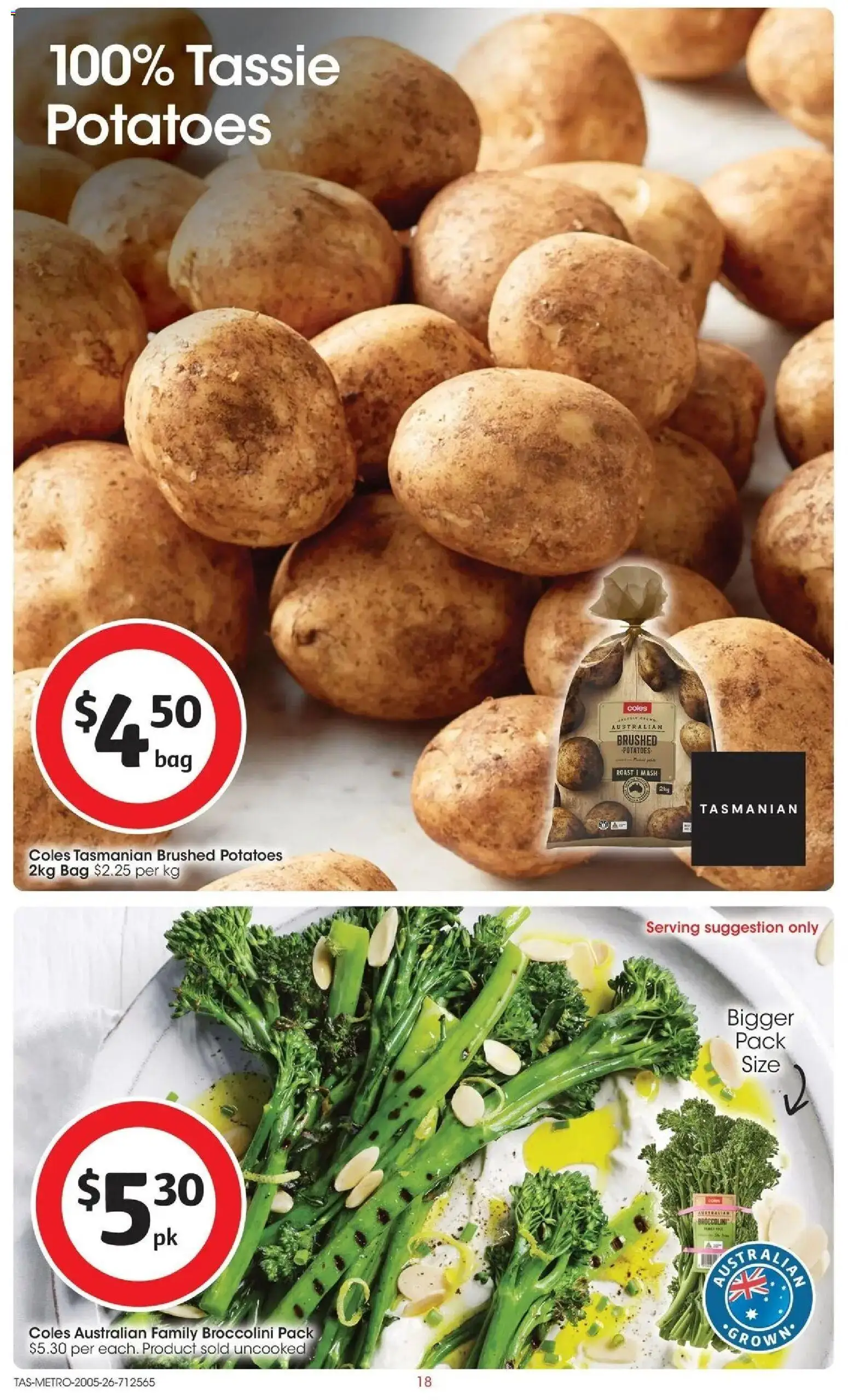 Coles catalogue - valid from 19.05.2026 | Page: 18 | Products: Potatoes, Bag