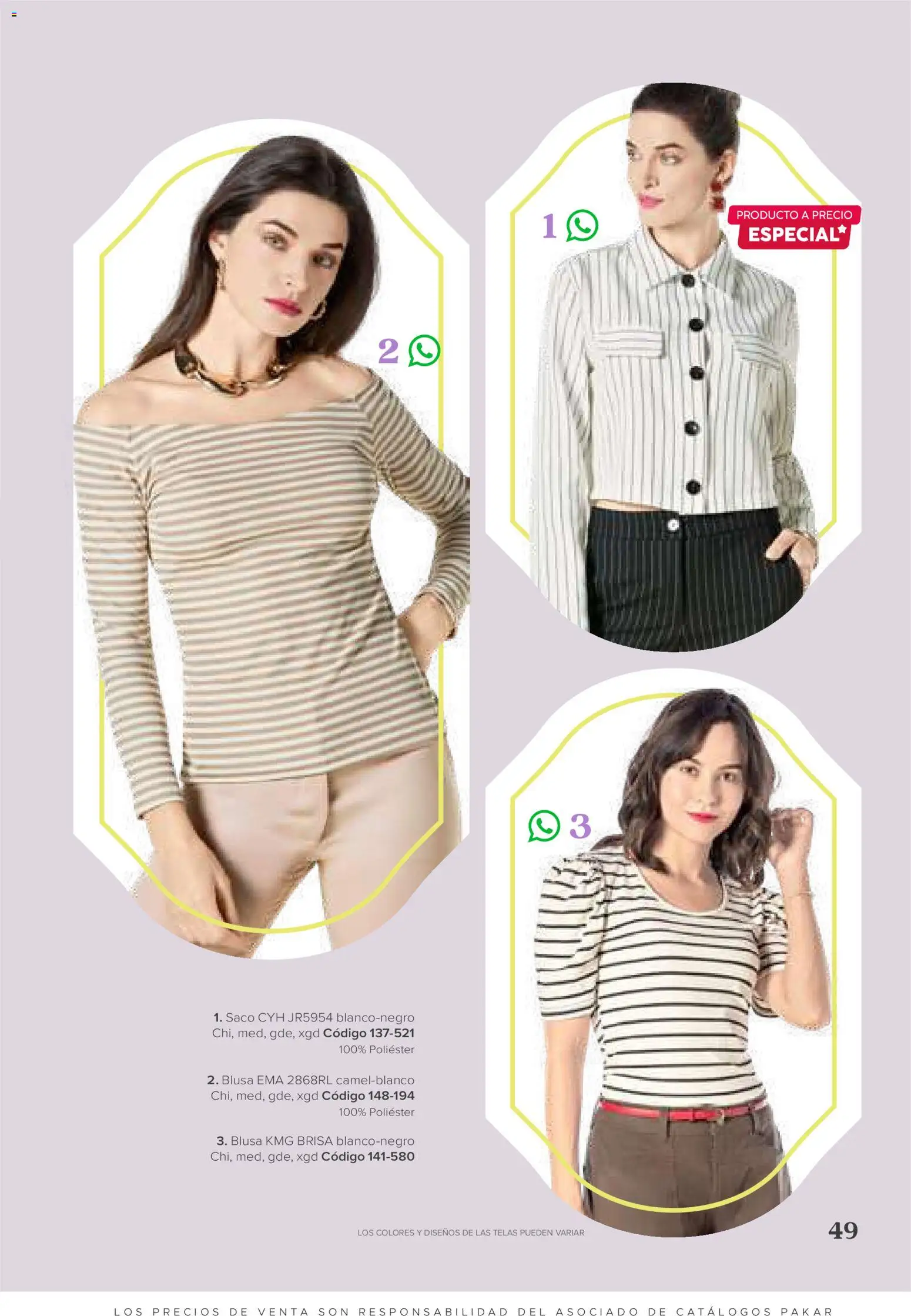 Nuevas ofertas de SC Pakar válidas en toda la República Mexicana desde el 31/07/2026. ¡Encuentra las mejores ofertas en SC Pakar catálogo Ropa! | Página: 49 | Productos: Blusa