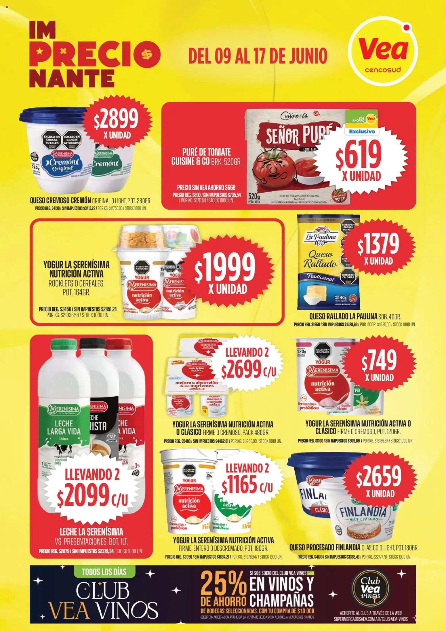 Vea - Volante imPRECIOnante Córdoba │ válido desde el 09.06.2026 | Página: 5 | Productos: Peso, Tomate, Leche, Queso